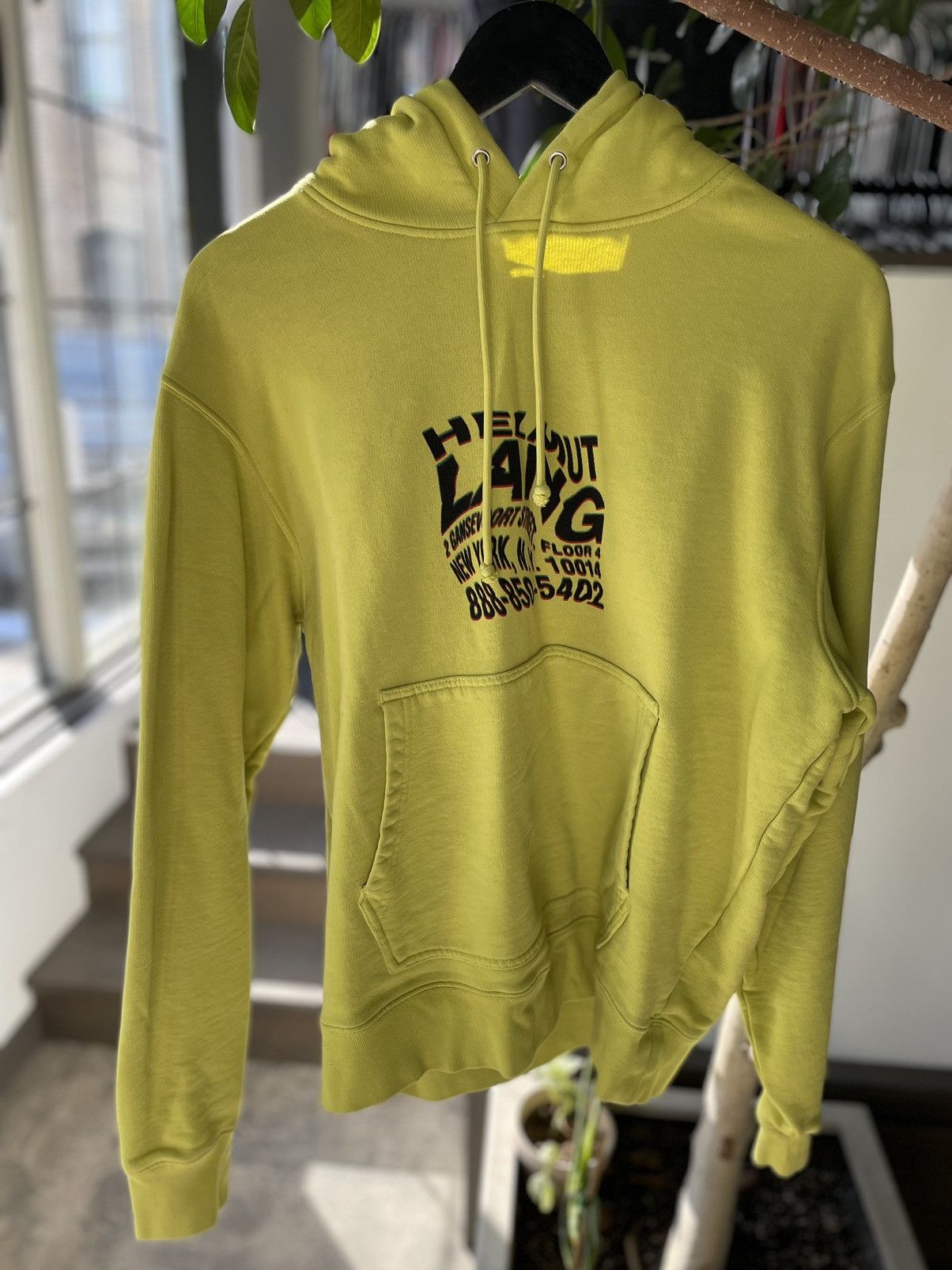 Helmut Lang Helmut Lang Warp Logo Hoodie Green Size US M / EU 48-50 / 2 - 3 Thumbnail