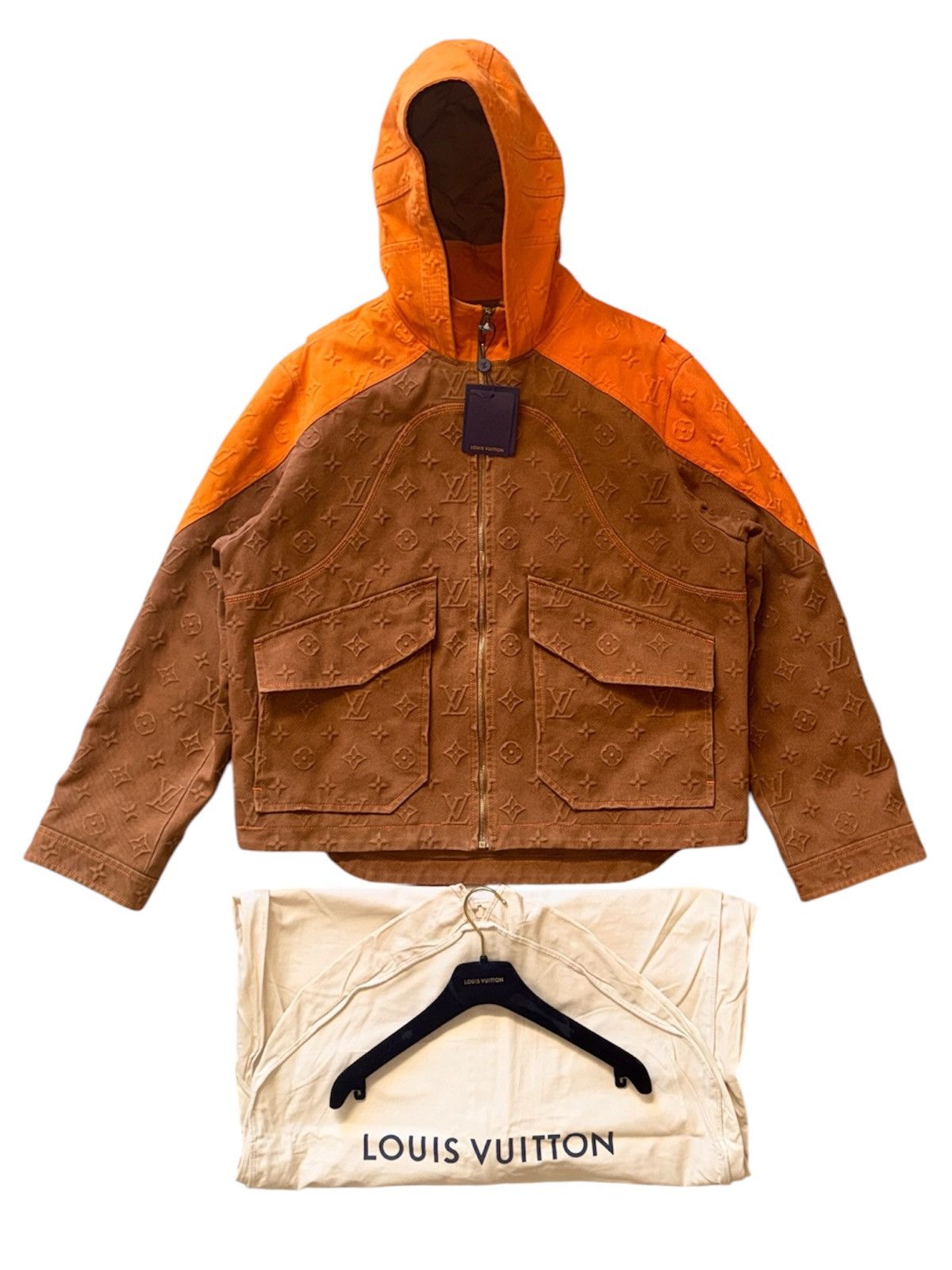 Louis Vuitton Louis Vuitton 48 Carpenter Hooded Denim Jacket 3D Monogram Size US M / EU 48-50 / 2 - 1 Thumbnail