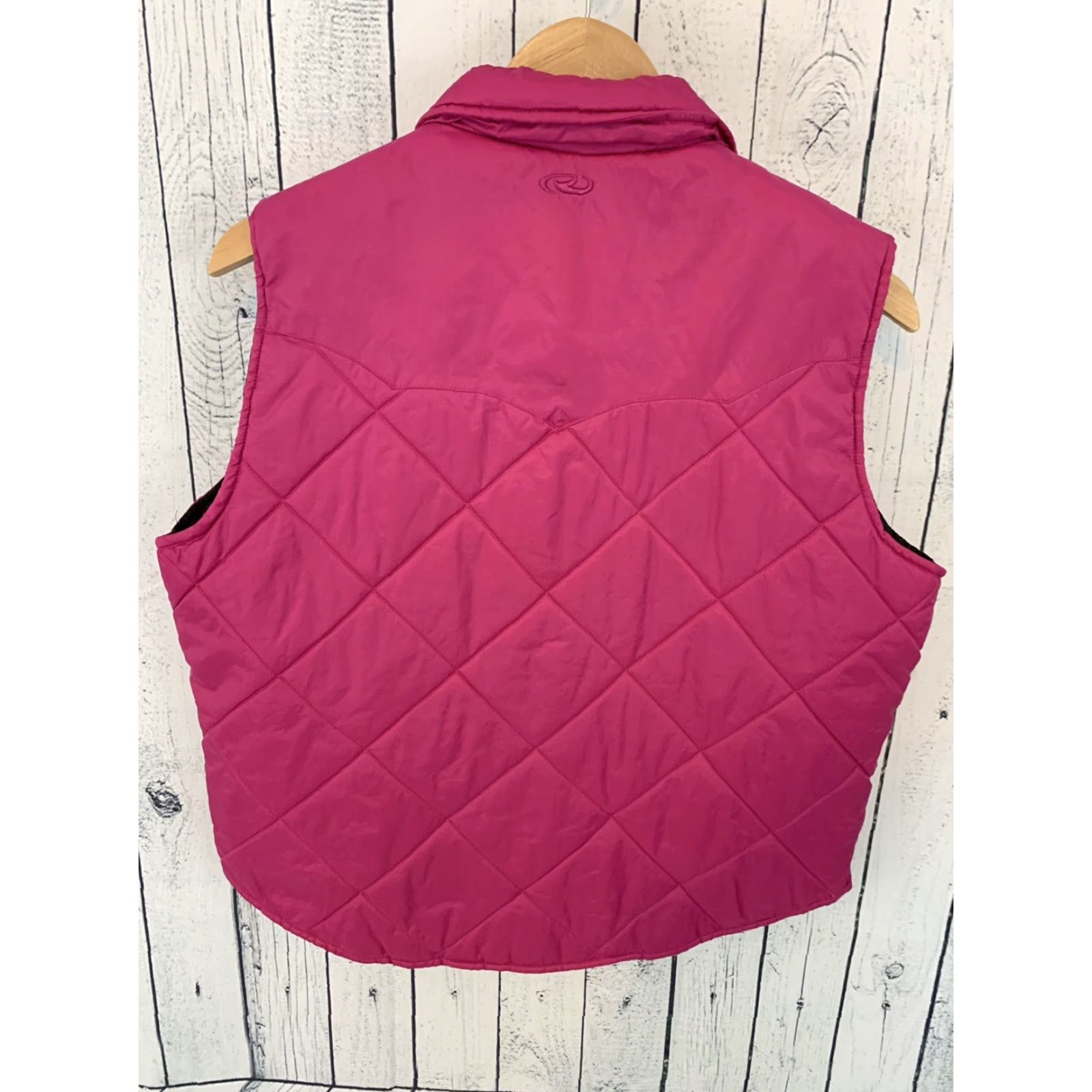 Roper Roper Vest Women L Pink Nylon Full Zip Poly Fill Puffy Vest Magenta Pink Women L Vest Size L / US 10 / IT 46 - 3 Thumbnail