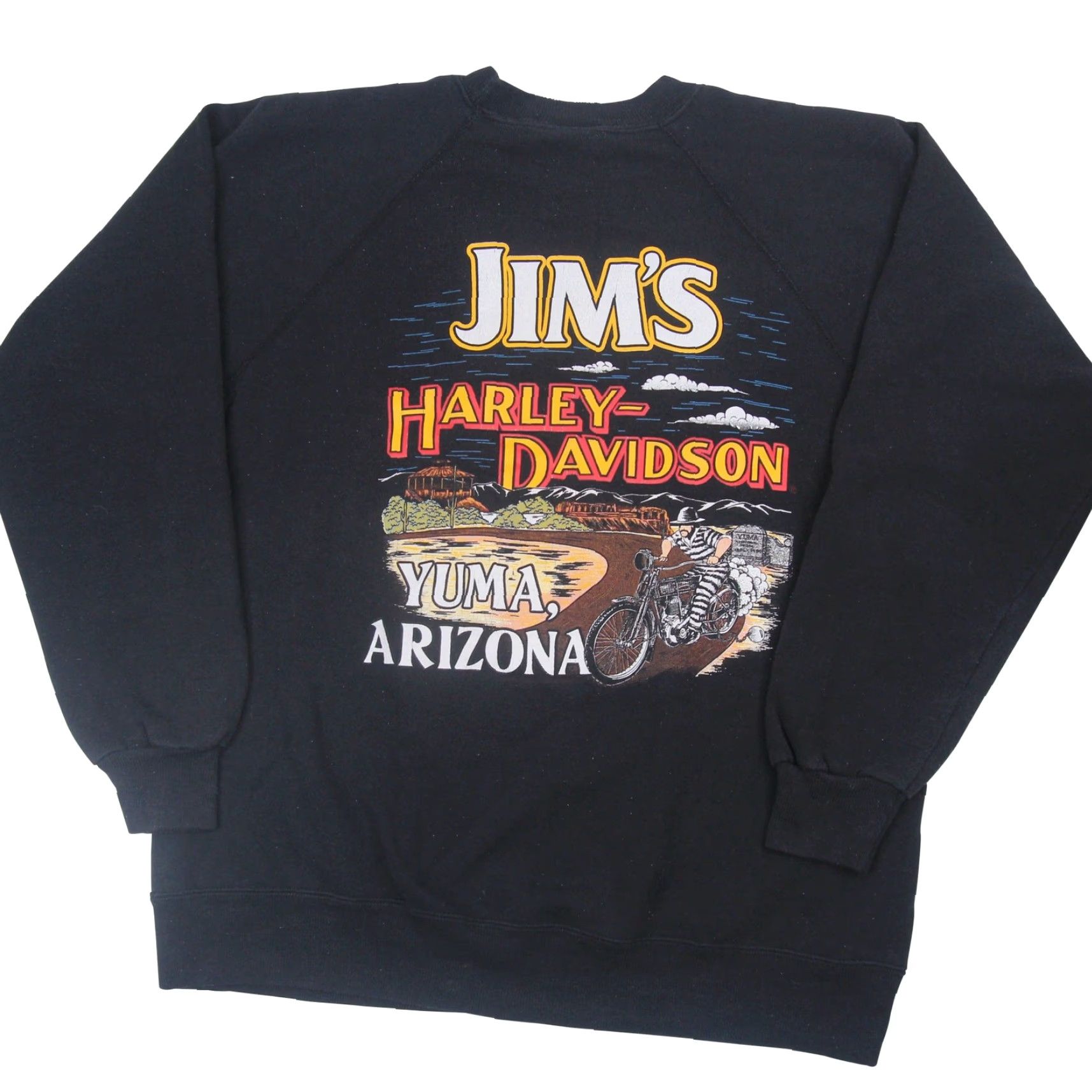 Harley Davidson VINTAGE Harley Davidson Mens Large Sweatshirt Black Eagle Crest Graphic V-twin Eagle Jail Break Graphic 90s Mens Size US L / EU 52-54 / 3 - 3 Thumbnail