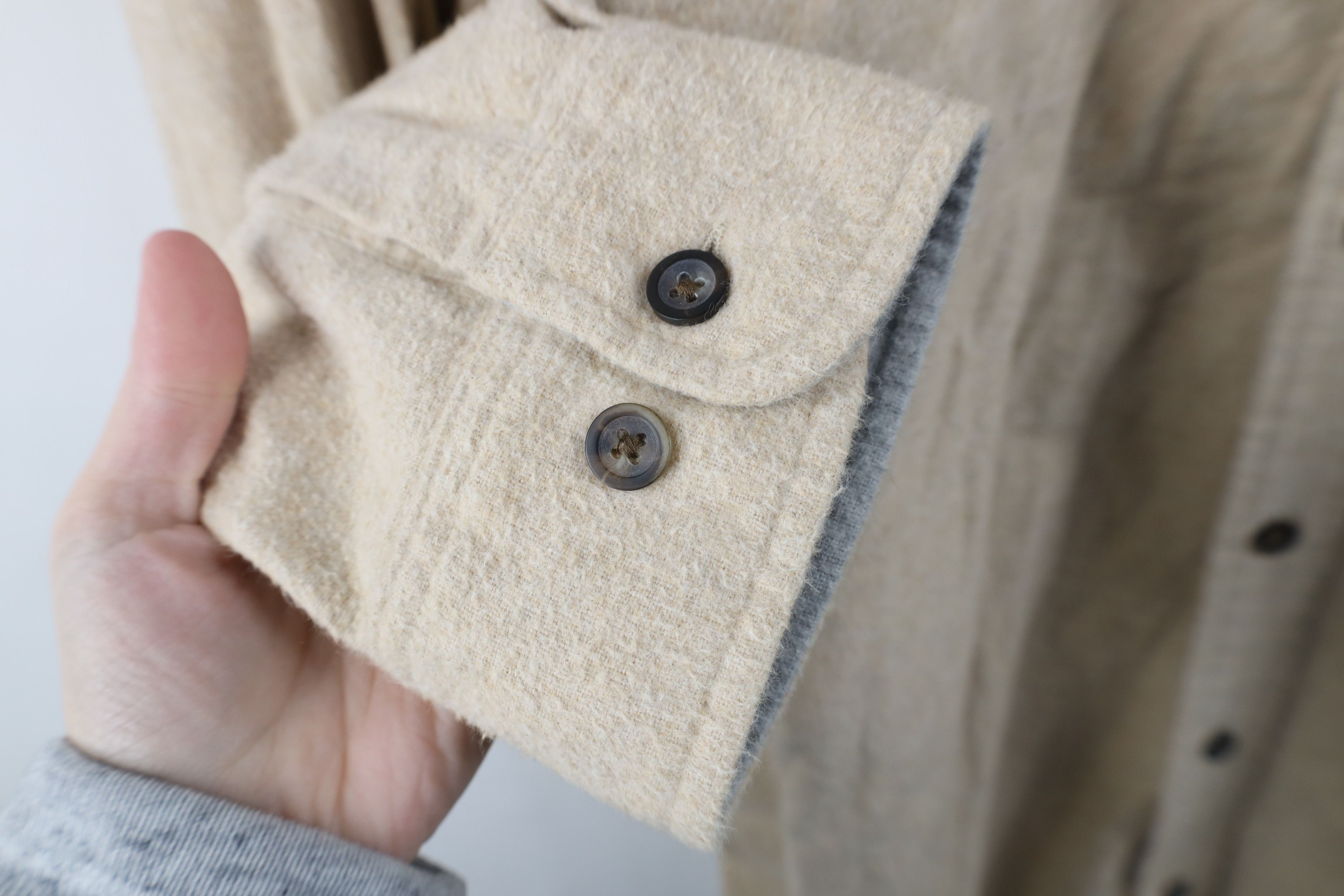 Vintage Vintage 90s Streetwear Faded Chamois Cloth Button Down Shirt Size US XXL / EU 58 / 5 - 5 Thumbnail