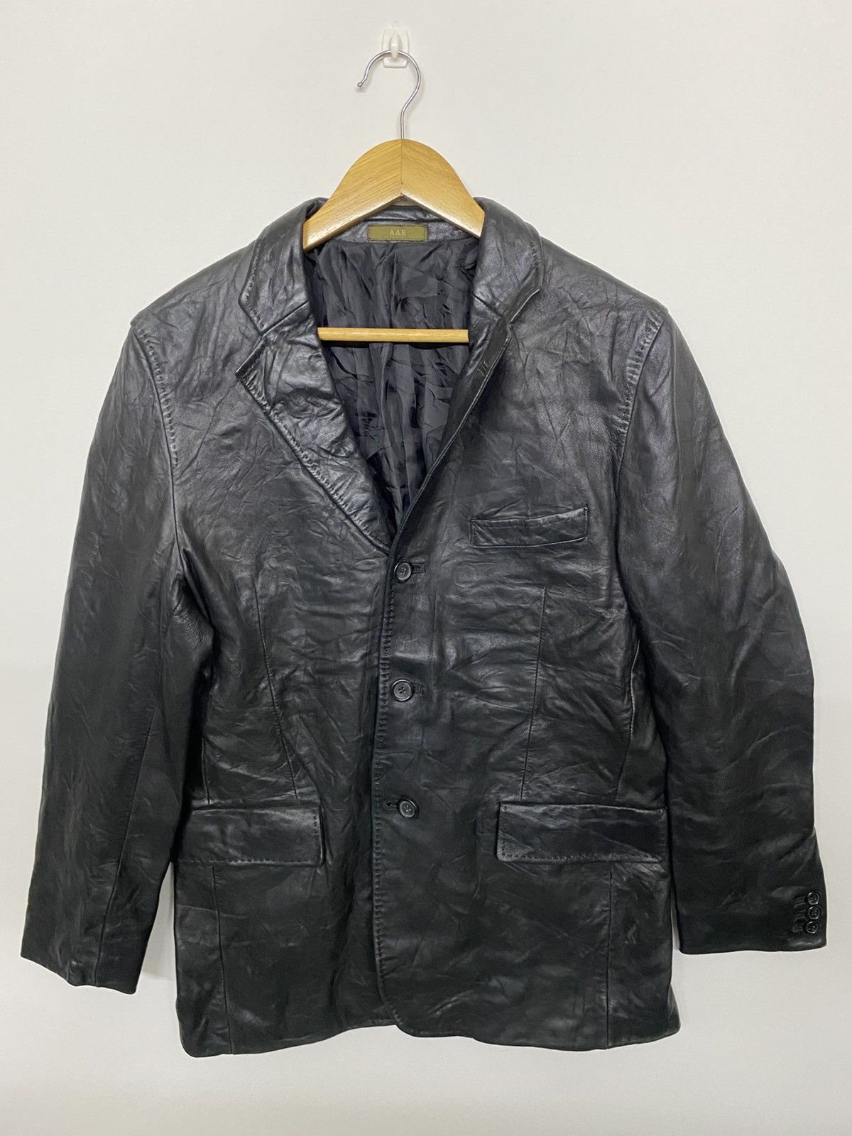 Yohji Yamamoto AAR Yohji Design Studio Sheepskin Leather Blazer Jacket Size US M / EU 48-50 / 2 - 1 Thumbnail