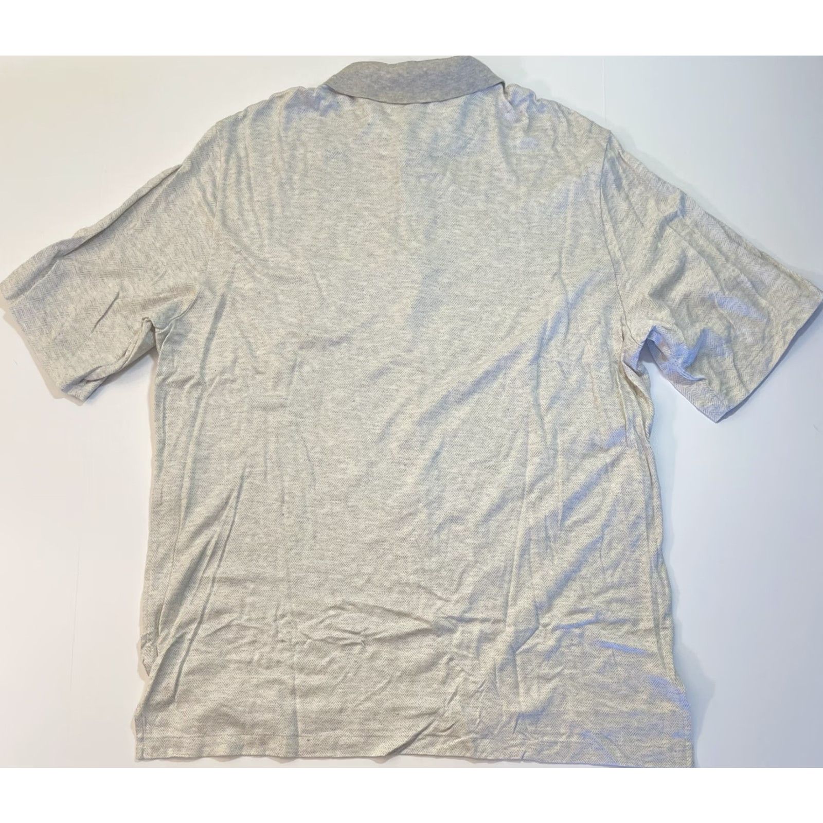 Vintage VINTAGE Polo Golf Mens Short Sleeve Shirt Herringbone Light Gray XL Polo Golf Shirt Short Sleeve Mens XL Gray Button-Up Collar Down Logo Knit Cotton Size US XL / EU 56 / 4 - 5 Thumbnail