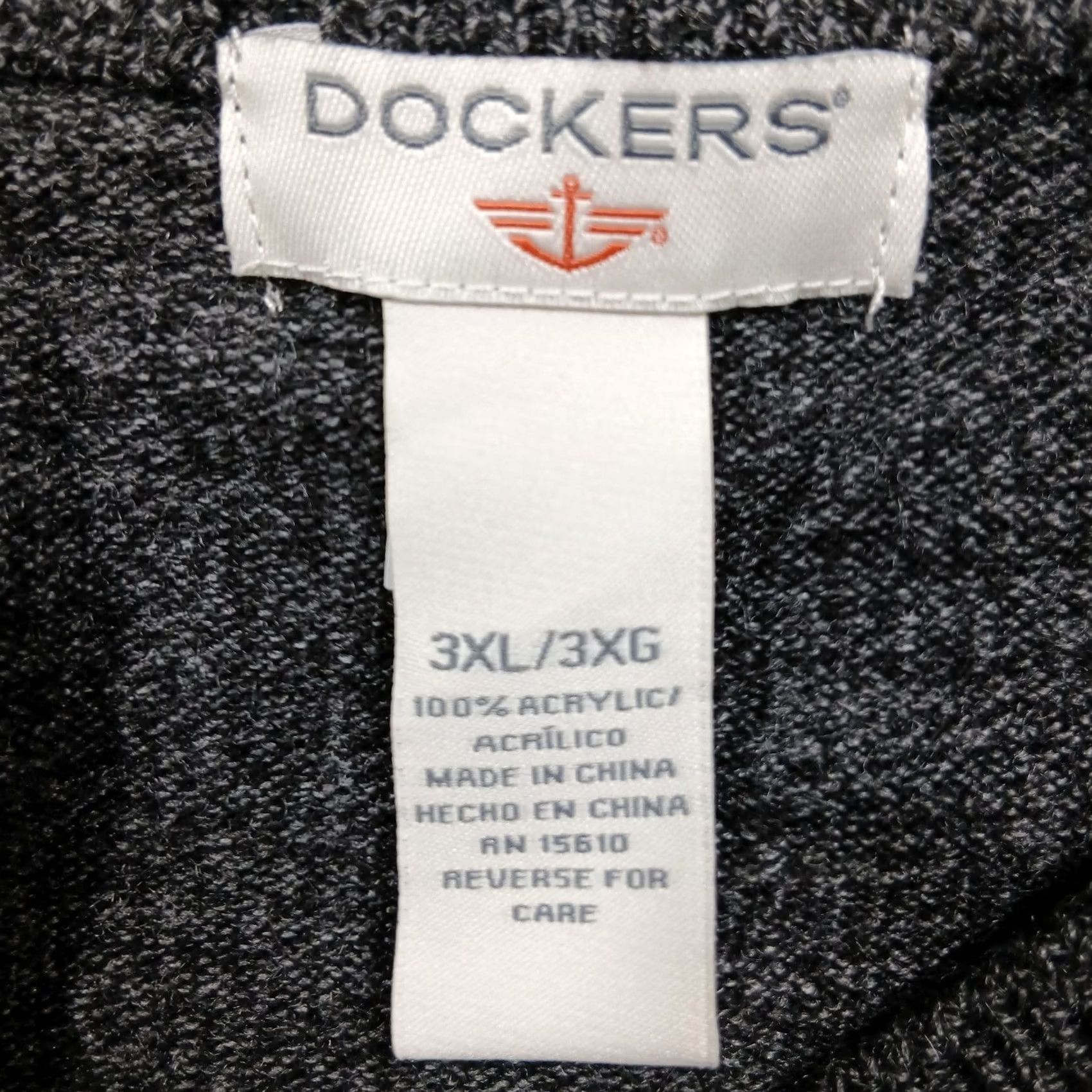 Dockers Dockers Men's Vest 3XL Gray Cable Knit Comfort Touch NWT V-Neck Sweater Vest, Bodywarmer, Classic, Casual, Workwear, Men’s, Knit, Fall Winter Size US XXL / EU 58 / 5 - 6 Thumbnail