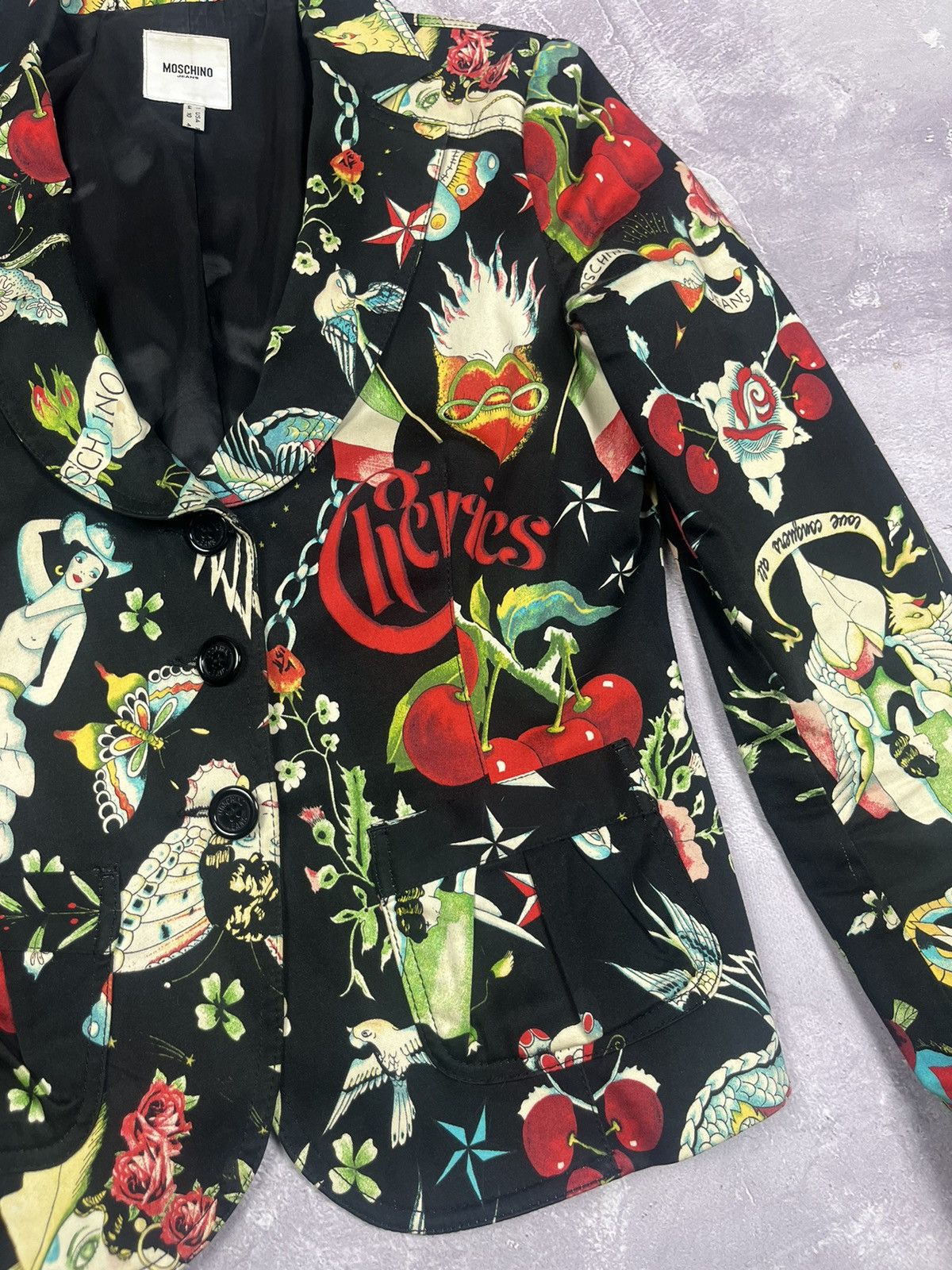 Moschino Rare Moschino Graphic Printed Single Breasted Blazer vintage Size L / US 10 / IT 46 - 7 Thumbnail