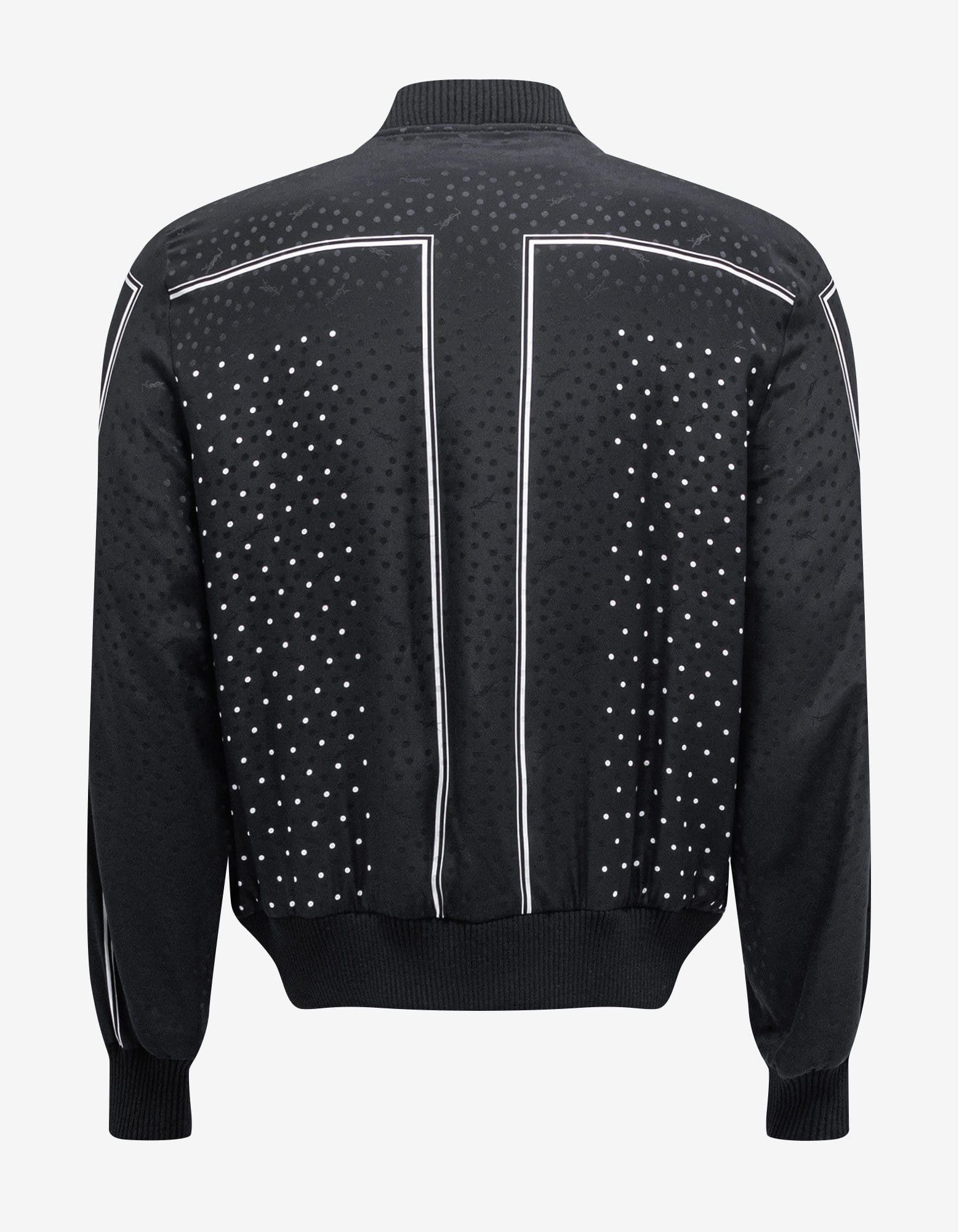 Saint Laurent Paris Saint Laurent Black Dot Print Silk Teddy Jacket SIZE 48 Size US M / EU 48-50 / 2 - 5 Thumbnail