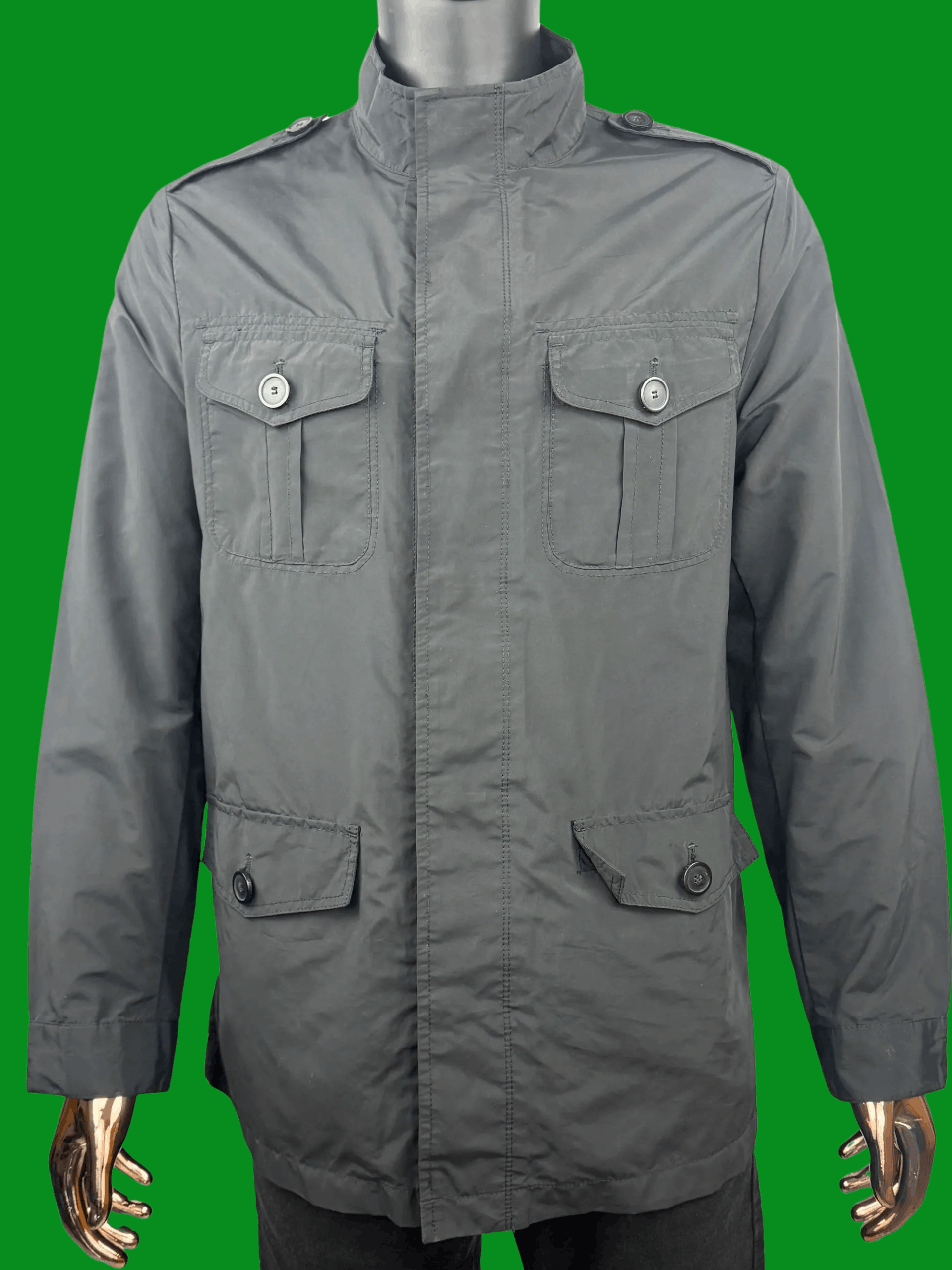 Kenneth Cole Men's Kenneth Cole Water Resistant Utility Rain Shell Jacket Size US L / EU 52-54 / 3 - 2 Thumbnail