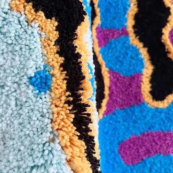 VIBE Handmade Smile Face Colorful Custom Carpet Rug Size ONE SIZE - 5 Thumbnail