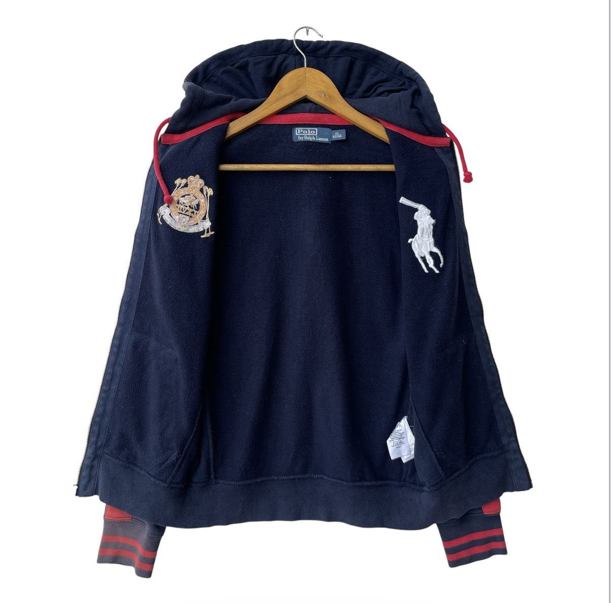 Polo Ralph Lauren Polo Ralph Lauren Big Pony Zip-Up Hoodie - Navy/Red Crest Size US XS / EU 42 / 0 - 4 Thumbnail