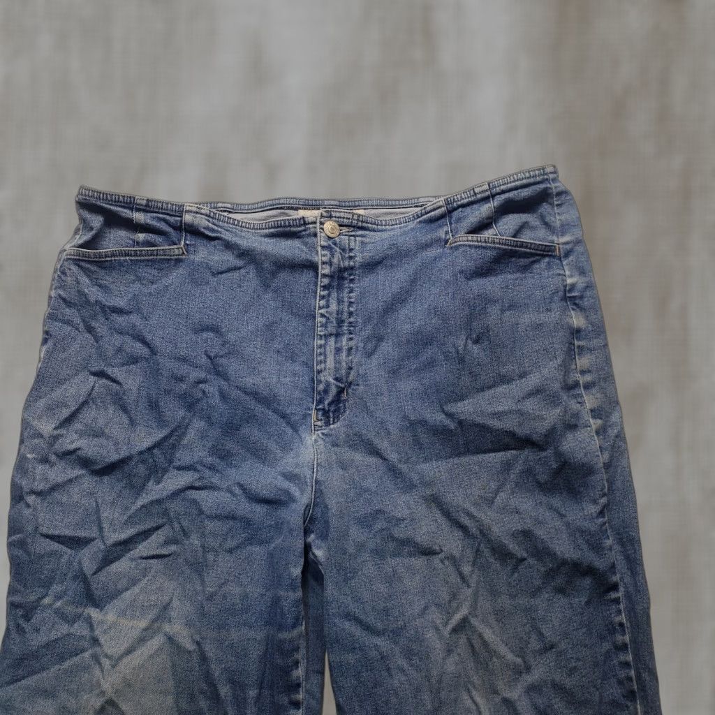 Vintage Taylor Brooke Jeans Women Adult 18 Blue Denim Stretch Straight Waist Regular PANTS 18 Womens Size 40" / US 18 - 1 Thumbnail