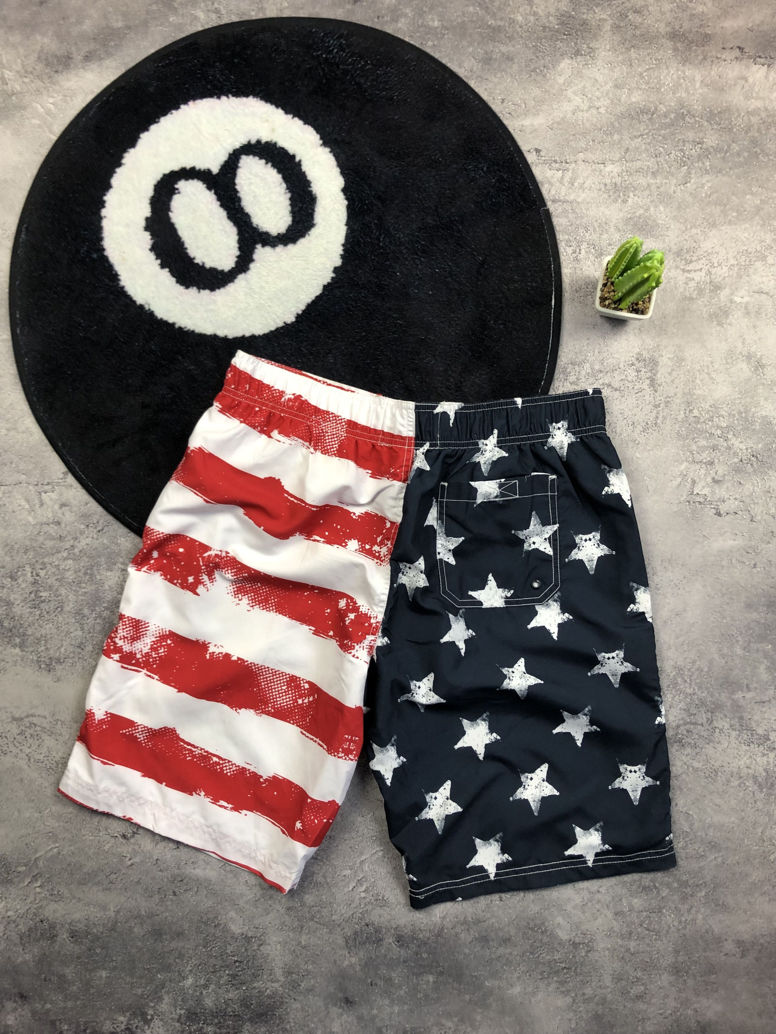 Other AMERICAN FLAG Style Big Logo Hype Streetwear Y2k Swim Shorts Size US 32 / EU 48 - 9 Thumbnail