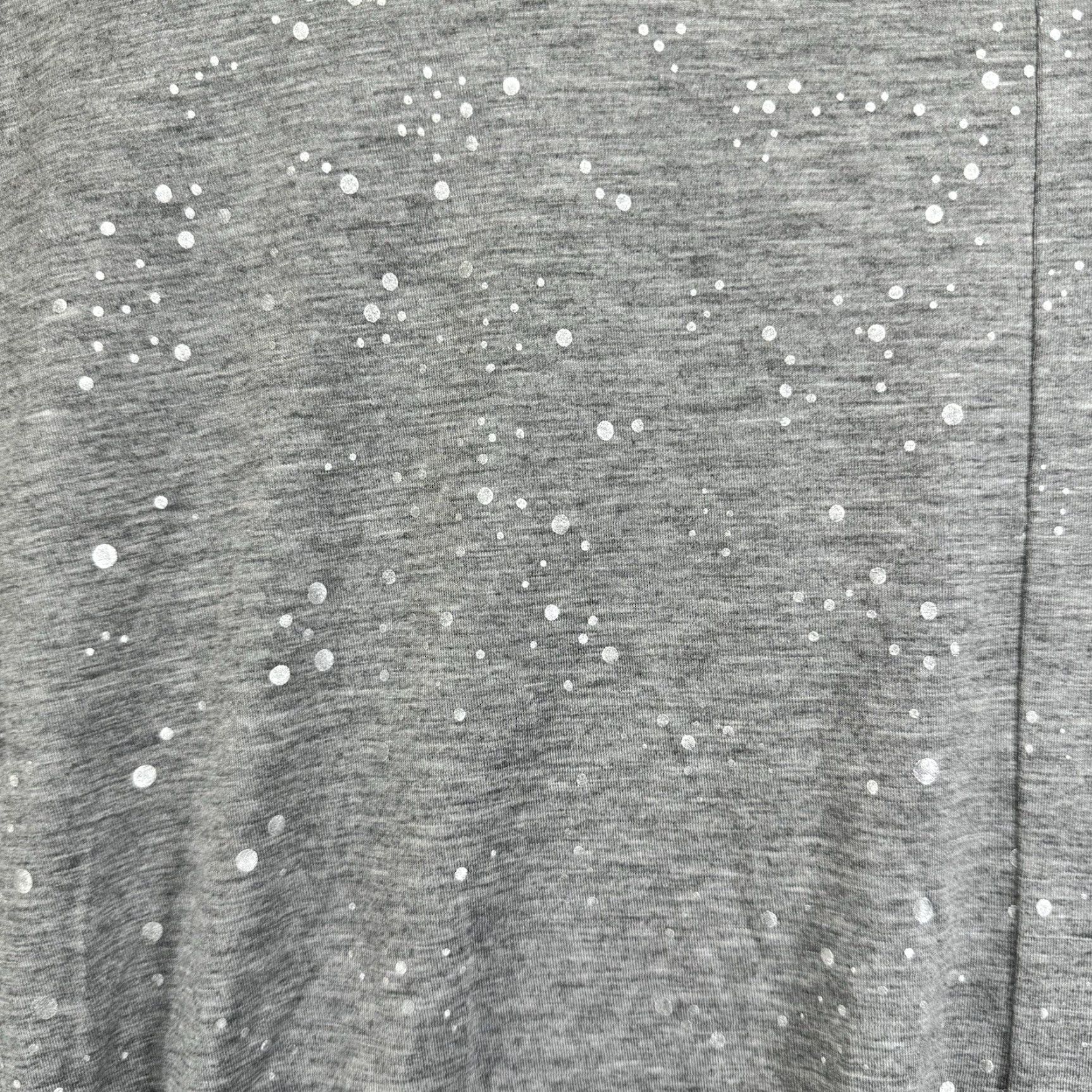 Vintage VINTAGE Cyrus Women's T-Shirt Large Gray Polka Dot Shiny Knot Front Metal Silver Size L / US 10 / IT 46 - 7 Thumbnail