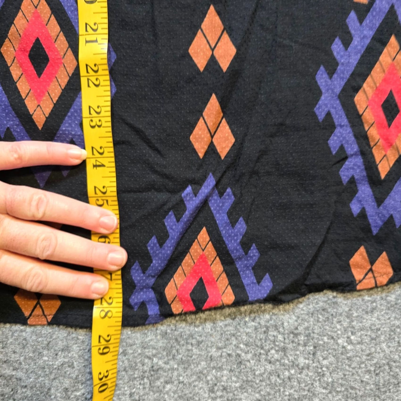 Lucky Brand Lucky Brand Top Womens 3X Black Blue Southwest Square Neck Western Blouse Shirt For Casual Wear Womens Size XXL / US 16-18 / IT 52-54 - 6 Thumbnail