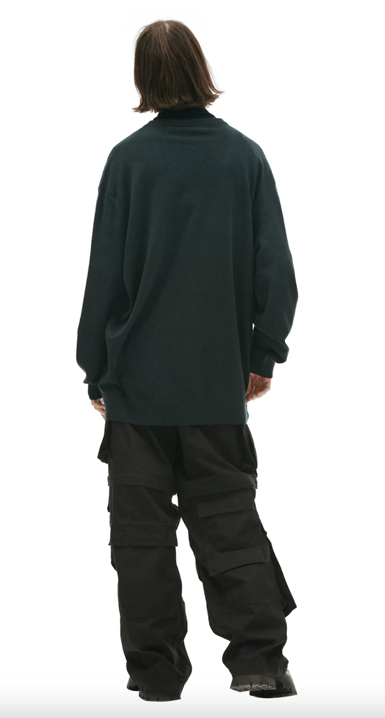 Balenciaga Balenciaga V-neck Logo Cashmere Sweater Size 3 Size US L / EU 52-54 / 3 - 2 Thumbnail