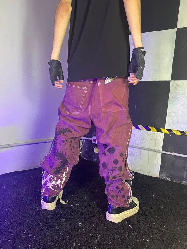 Japanese Brand Jeans Denim Custom Goth Handmade Pants Punk Streetwear Size US 38 / EU 54 - 1 Thumbnail
