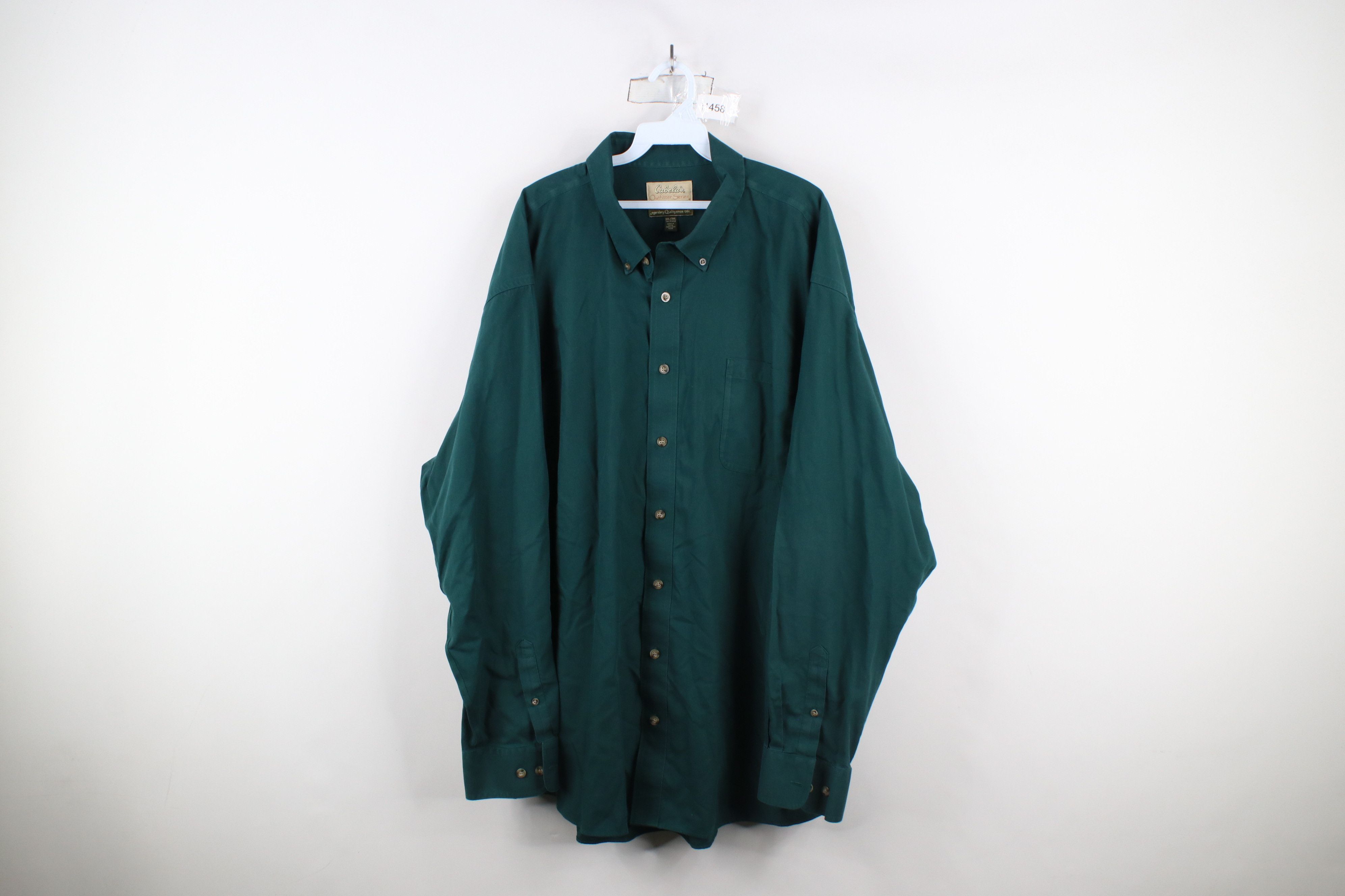 Cabelas × Vintage Vintage Cabelas Long Sleeve Collared Button Down Shirt Green Size US XXL / EU 58 / 5 - 1 Thumbnail
