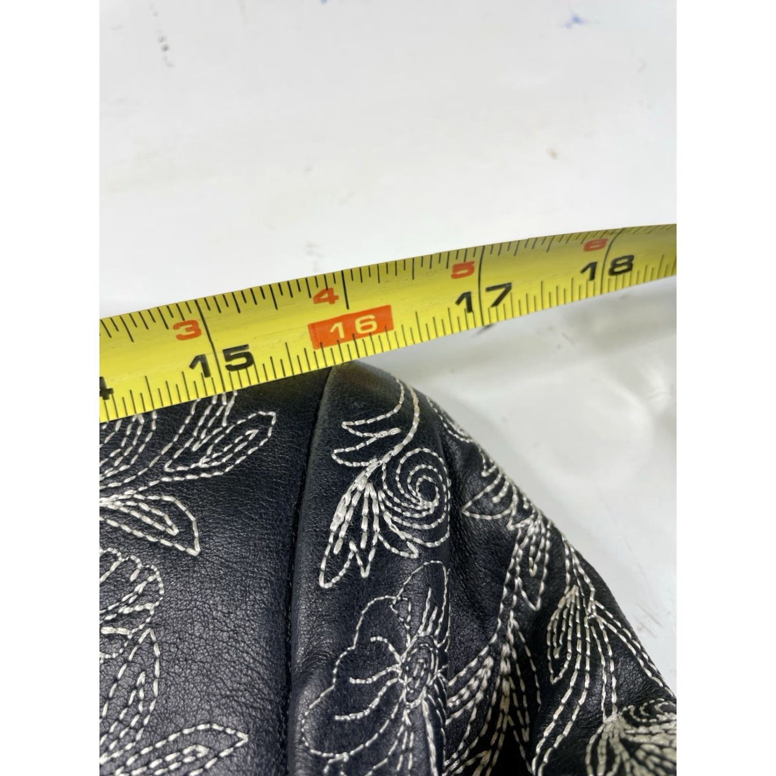 St. John St. John Collection Leather Zip Jacket Navy Floral Embroidery Women’s Size 4 Size S / US 4 / IT 40 - 7 Thumbnail