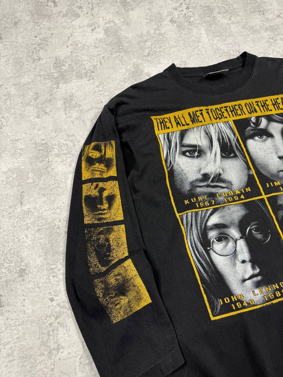 Band Tees Vintage They All Met Together On The Heaven Black Longsleeve Size US XL / EU 56 / 4 - 4 Thumbnail