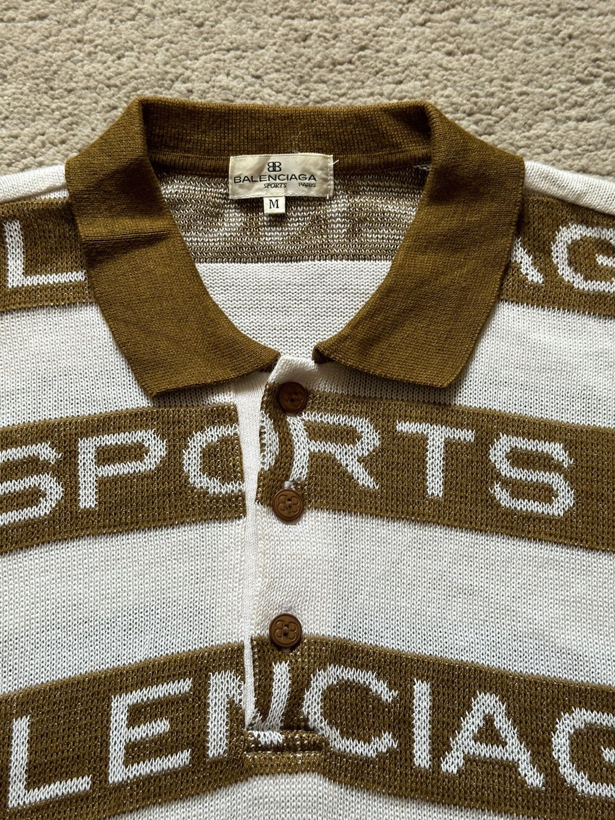 Balenciaga 1990s Balenciaga Knitted Polo Shirts Size US M / EU 48-50 / 2 - 5 Thumbnail