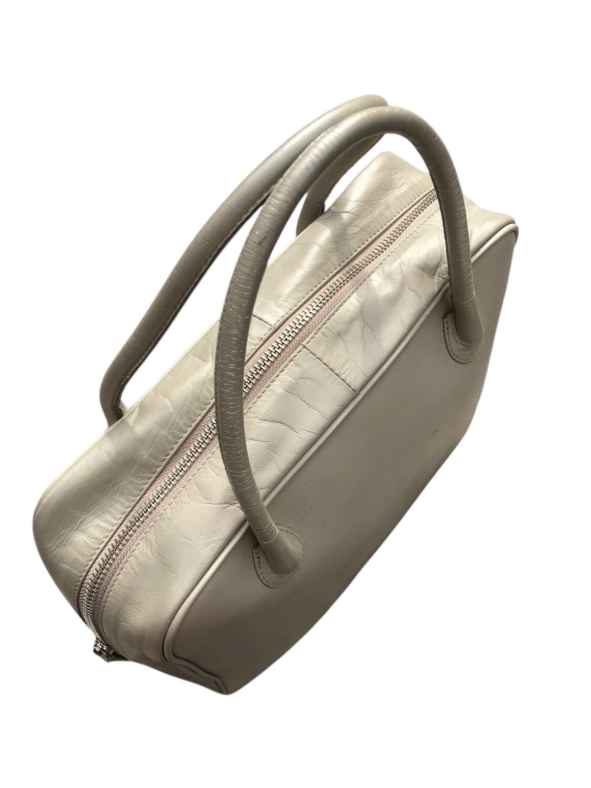 Helmut Lang 🔥Vintage HELMUT LANG Square Cream Archive Designer Tote Bag Size ONE SIZE - 11 Thumbnail