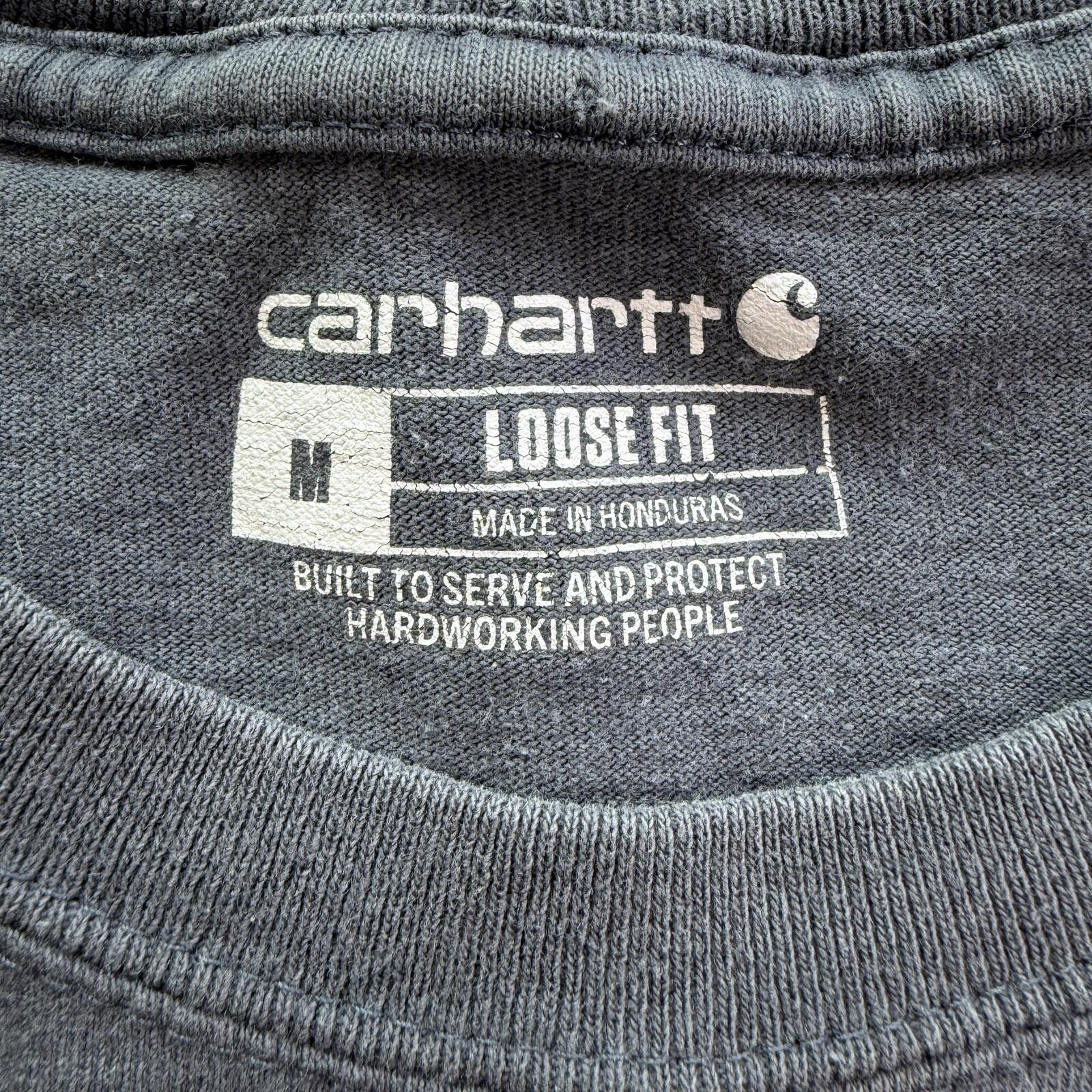 Carhartt Carhartt K87 Pocket T Shirt Faded Charcoal Gray Loose Tee M Size US M / EU 48-50 / 2 - 3 Thumbnail