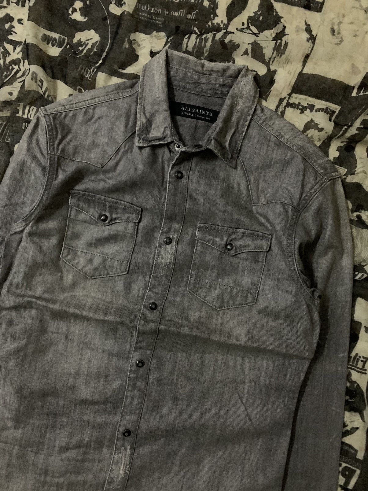 Allsaints 💥Allsaints Western Ripped Denim Size US S / EU 44-46 / 1 - 2 Thumbnail