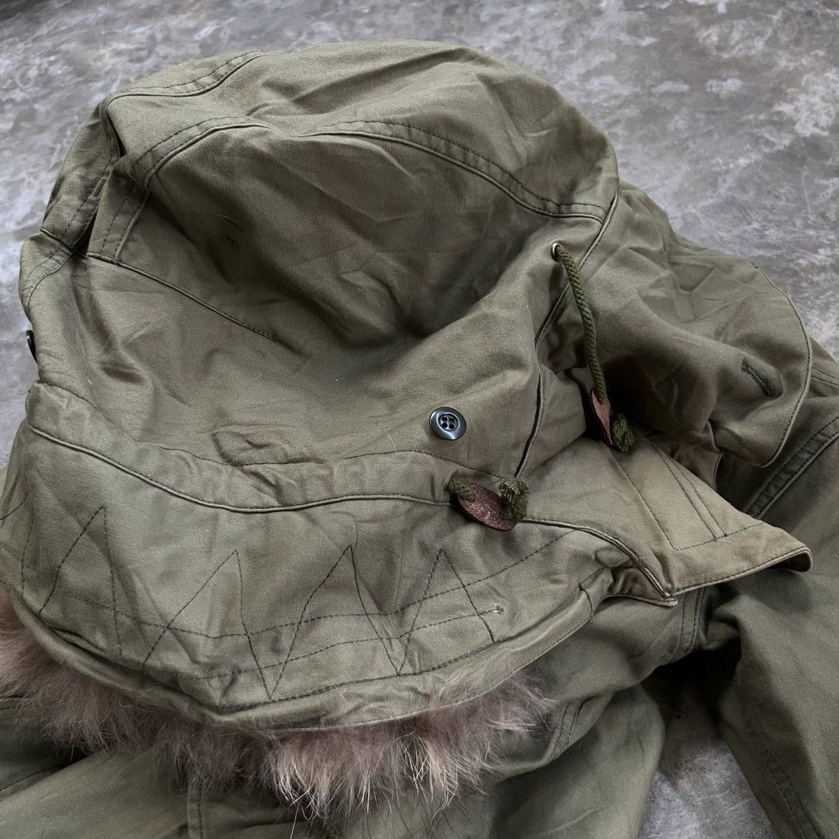 RUDE GALLERY 2000s Rude Gallery Military Fur Hoodie Parka Jacket Size US M / EU 48-50 / 2 - 6 Thumbnail