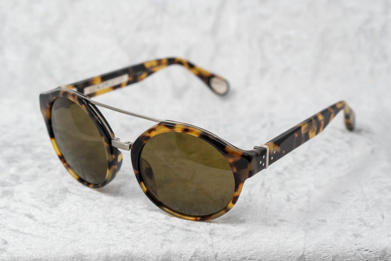 Ann Demeulemeester Ann Demeulemeester Sunglasses Round Tortoise Titanium Size ONE SIZE - 12 Thumbnail
