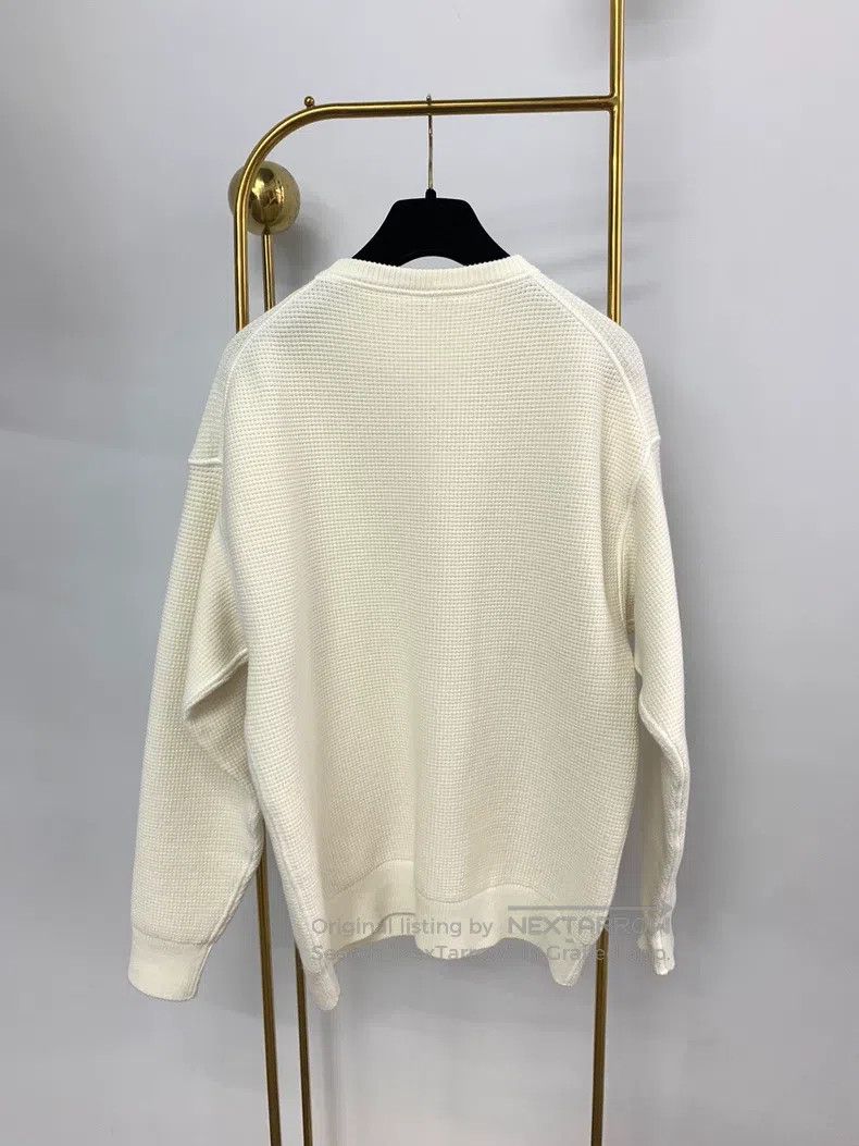 The Row The row Henry Neck Waffle White Sweater Size XS / US 0-2 / IT 36-38 - 3 Thumbnail