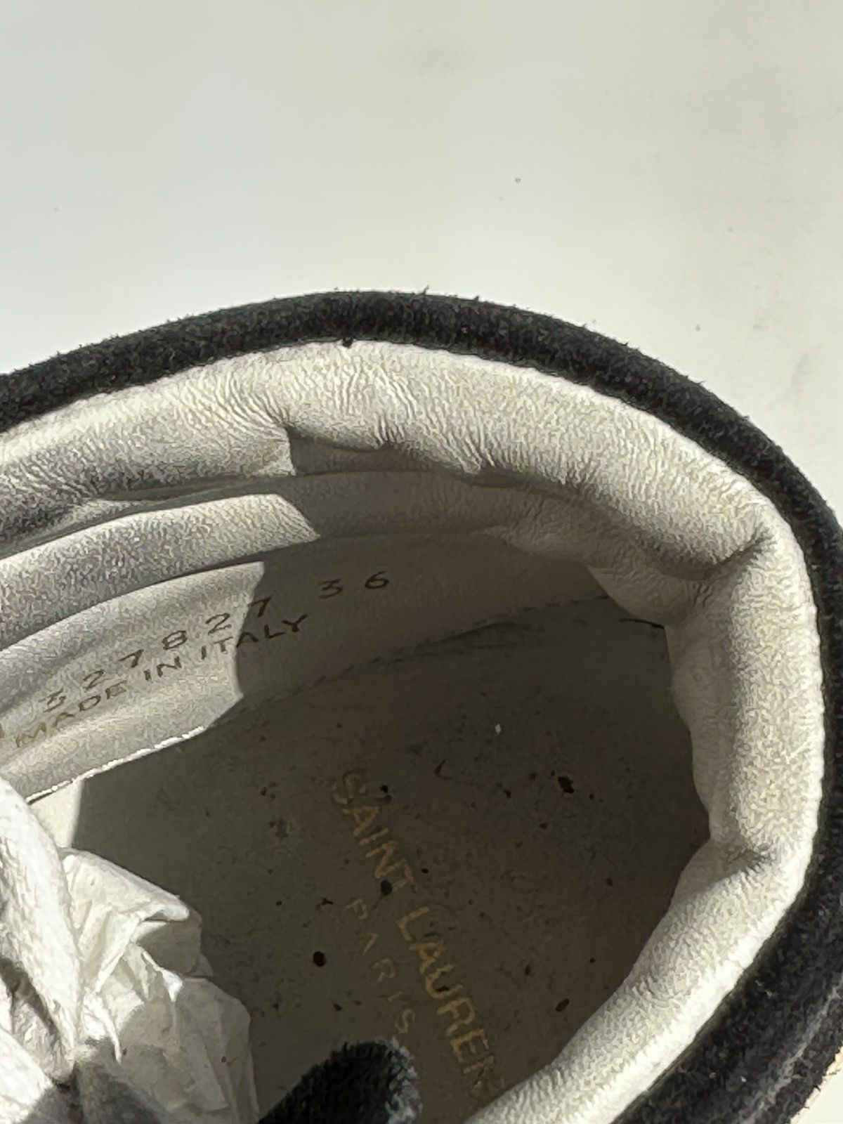 Saint Laurent Paris *sz36* SAINT LAURENT Hedi Slimane Suede Sneakers Black logo Size US 6 / IT 36 - 11 Thumbnail