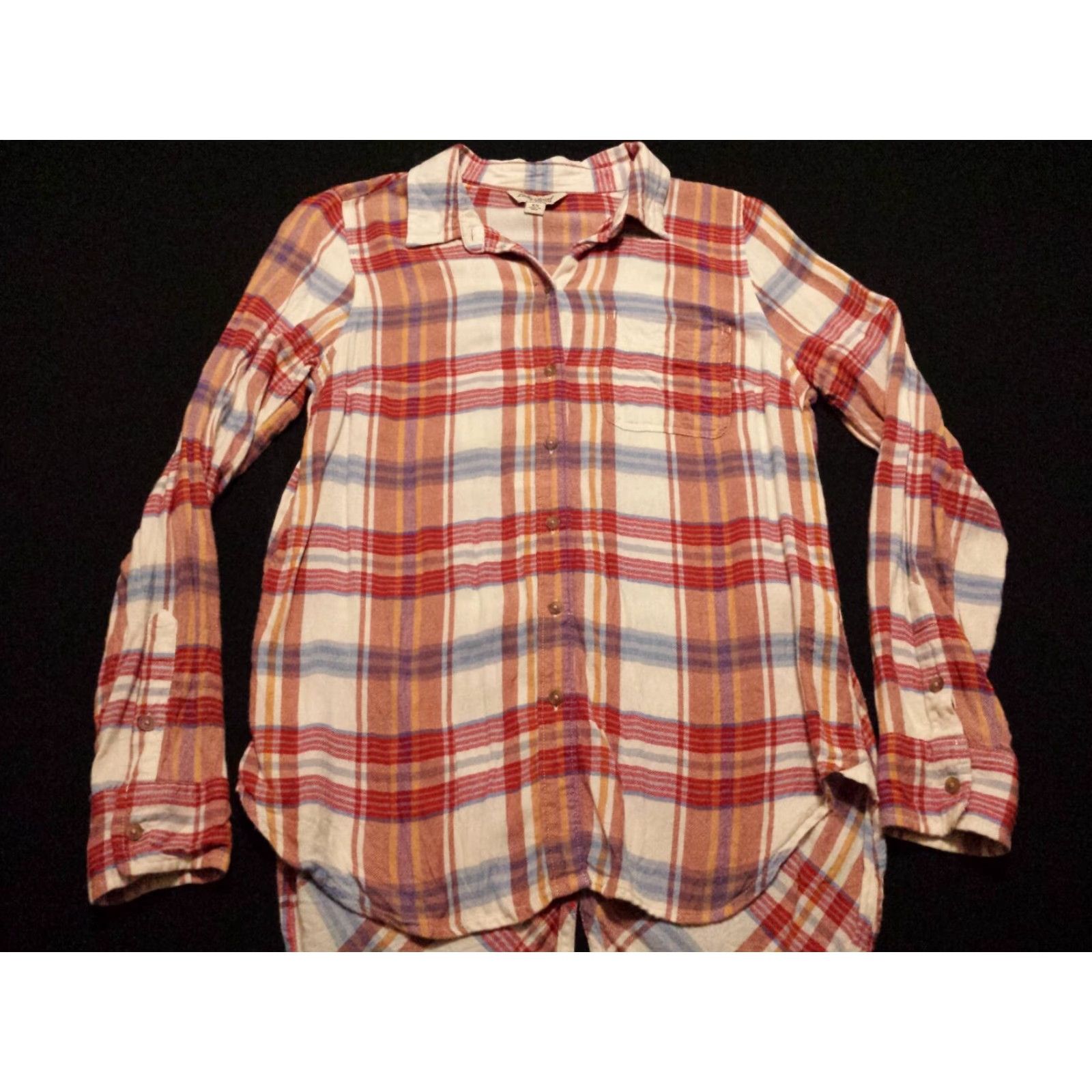 Lucky Brand Lucky Brand Shirt XS Womens Multicolor Plaid Long Sleeve Button-Front Size XS / US 0-2 / IT 36-38 - 3 Thumbnail
