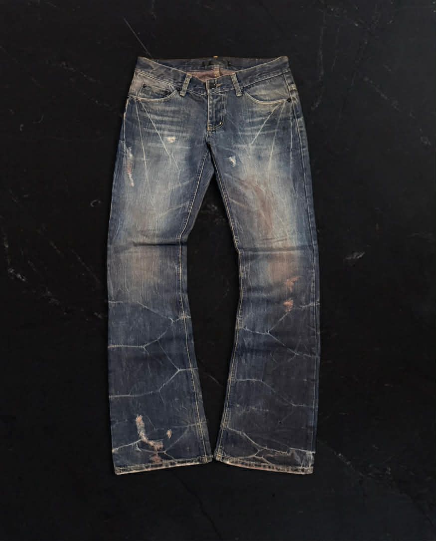 Japanese Brand Midas9 Blood wash denim Size US 31 - 1 Thumbnail