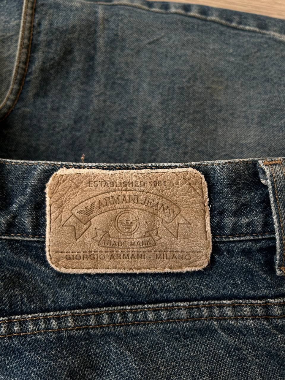 Armani Vintage 90's Armani Jeans Metal Logo Denim Comfort fit Size US 38 / EU 54 - 3 Thumbnail
