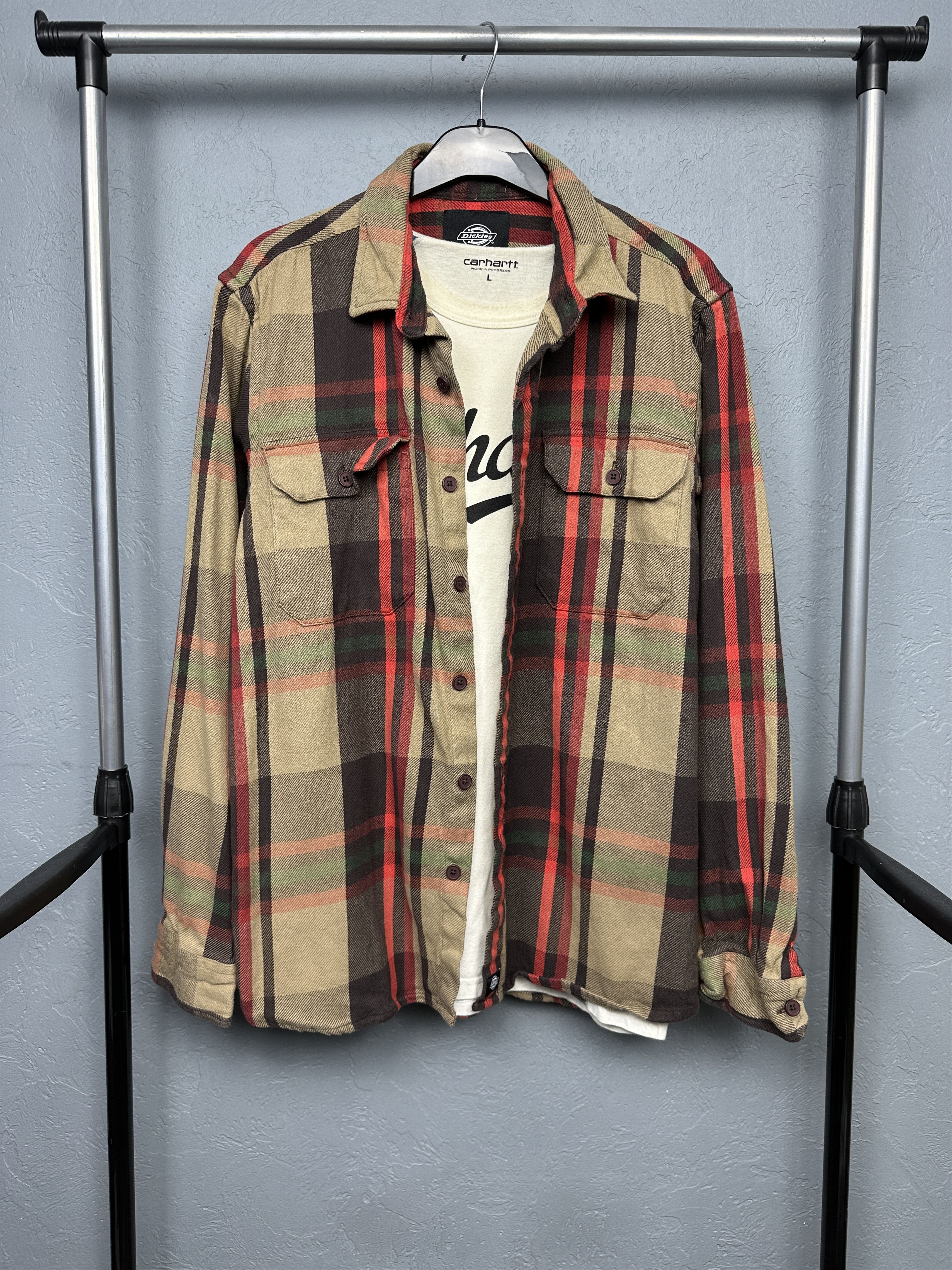 Dickies Dickies Mens Flannel Shirt Size US XL / EU 56 / 4 - 1 Thumbnail