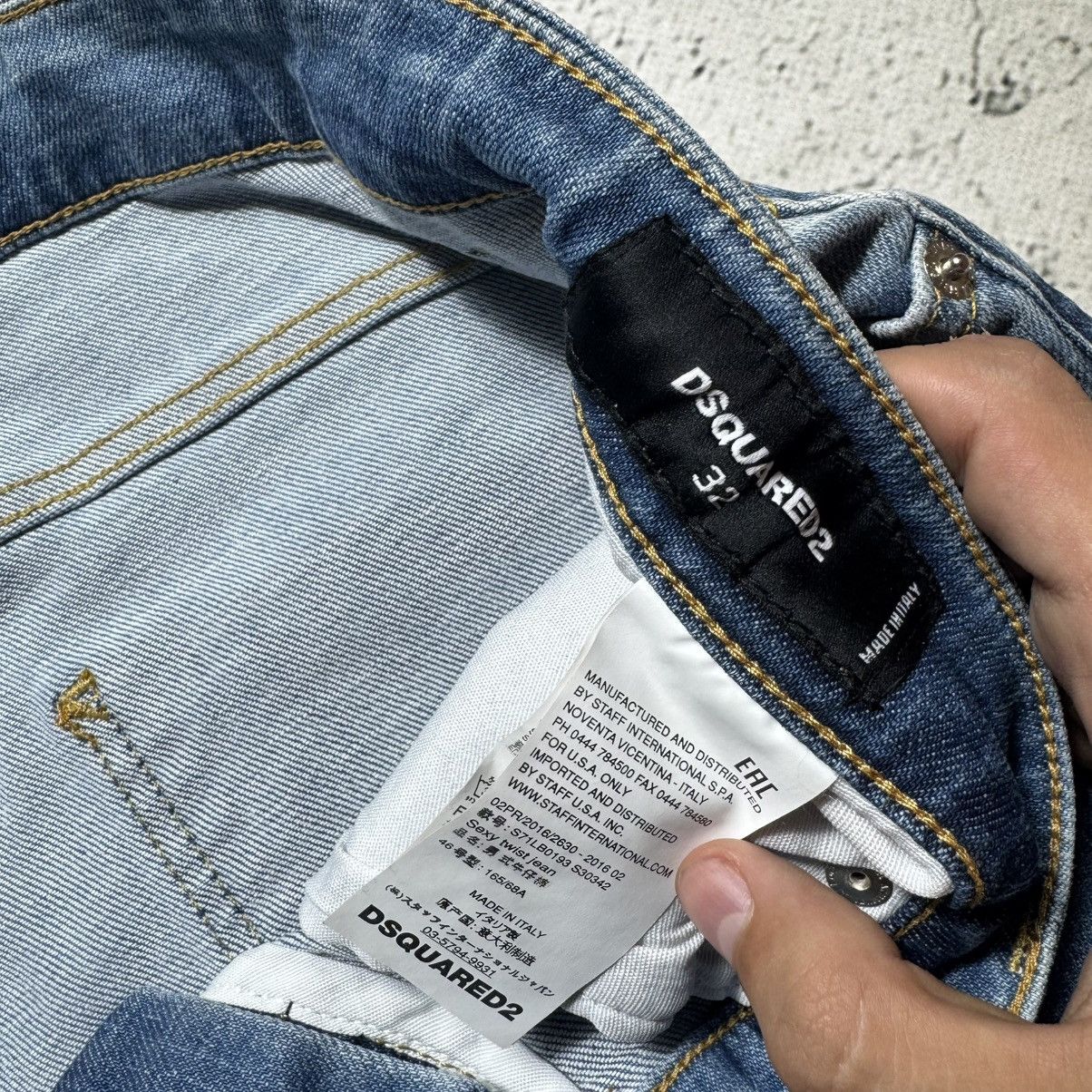 Dsquared2 y2k distressed jeans waist 45 disquared2 gallery dept style Size 32" / US 10 / IT 46 - 11 Thumbnail