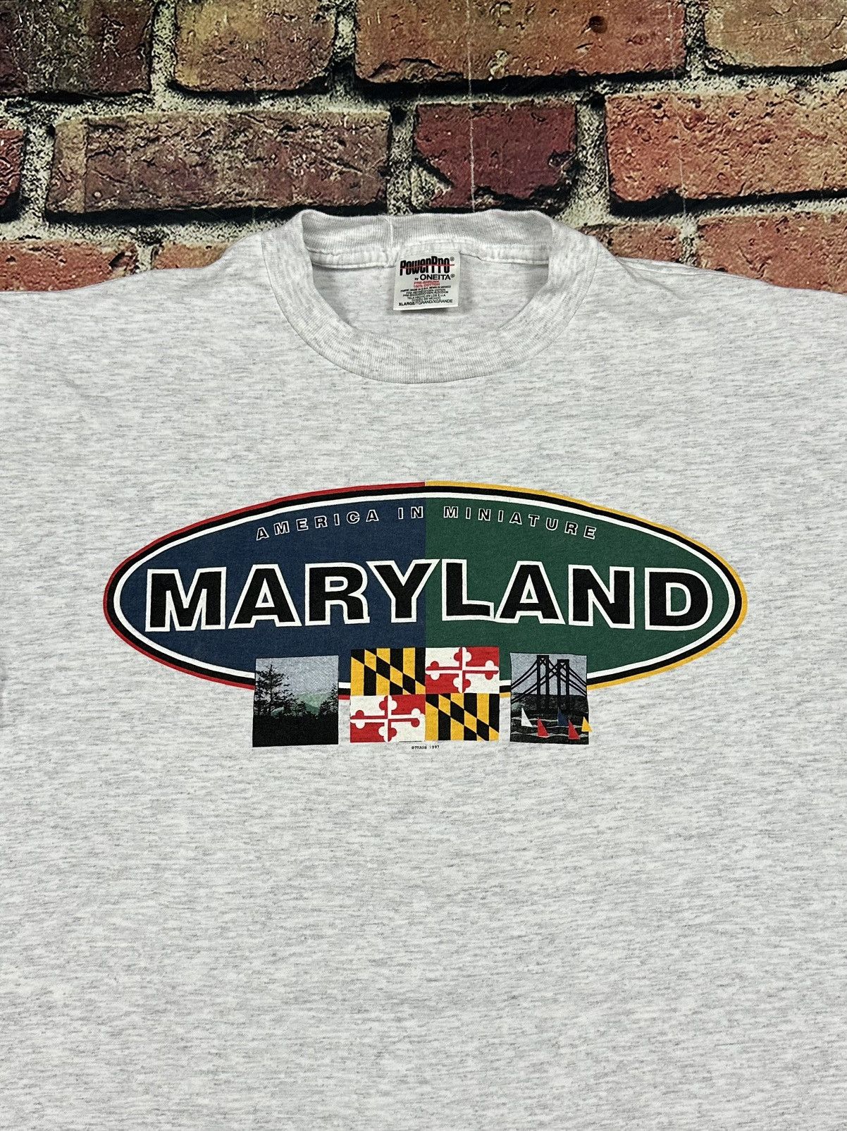 Vintage Vintage Maryland T Shirt America in Miniature Single Stitch Size US XL / EU 56 / 4 - 2 Thumbnail