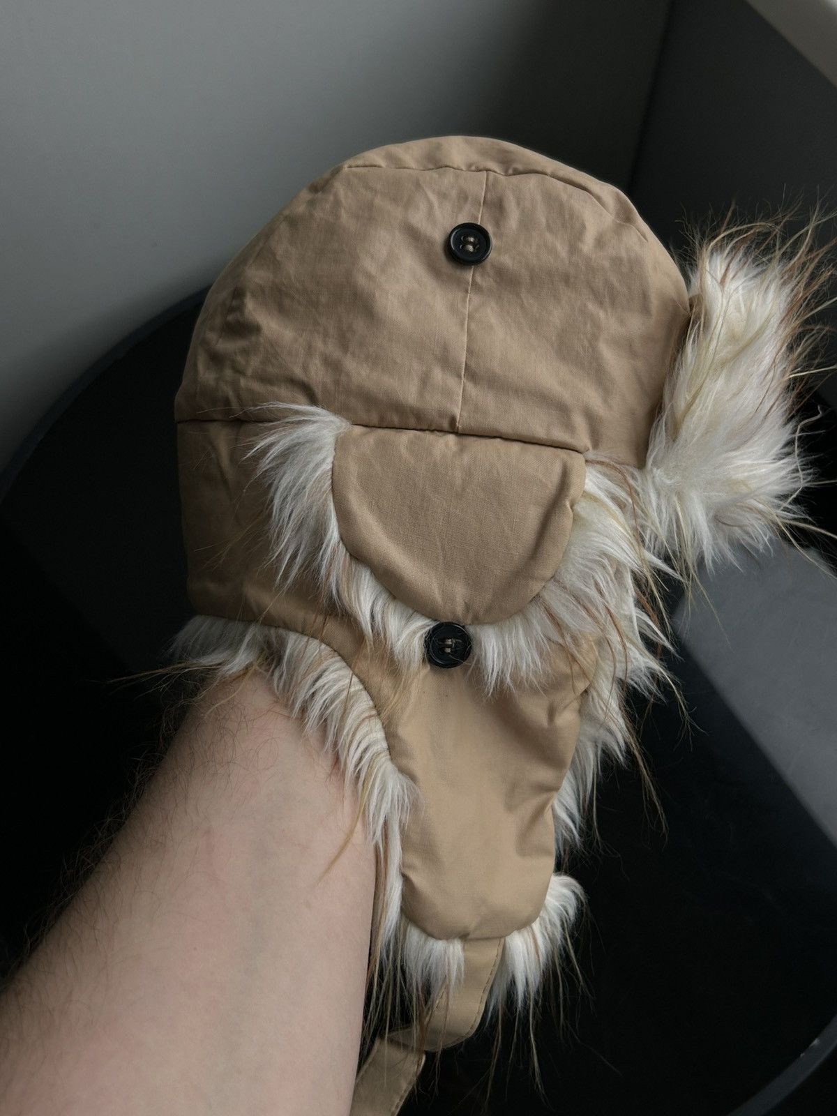 Japanese Brand Trapper Winter Hat FAUX FUR Ear Flaps Cream Ivory Buckle Fox Size ONE SIZE - 5 Thumbnail