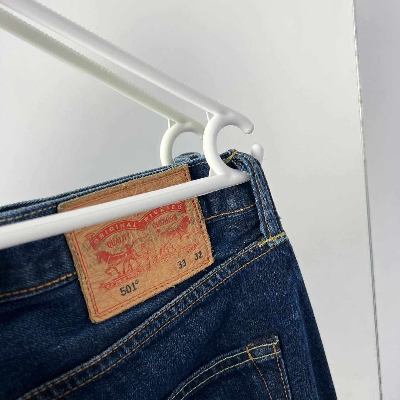 Levi's Y2K Levi’s Vintage Pants Jeans Baggy Denim Navy Blue Size US 33 - 3 Thumbnail