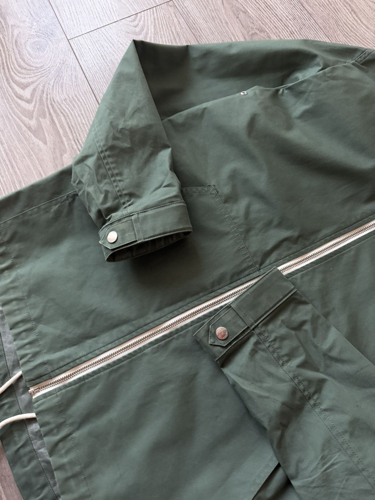 Samsoe Samsoe Samsoe Samsoe Dalgarno Thyme Waxed Waterproof Jacket Size US L / EU 52-54 / 3 - 16 Thumbnail