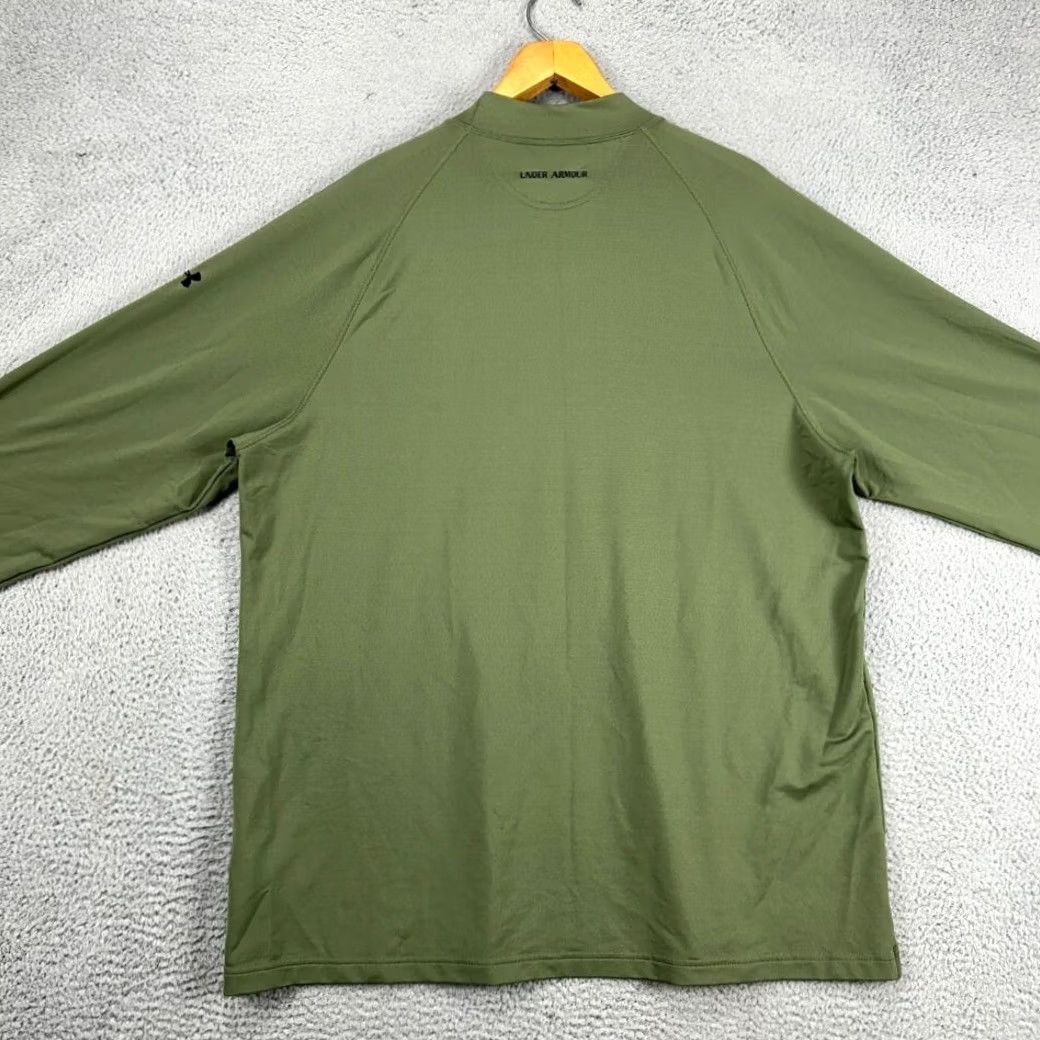 Under Armour Under Armour Mock Pullover Sweatshirt Mens 2XL Green Logo Outdoor Walking Golf Pullover Stretch Button? Size US XXL / EU 58 / 5 - 3 Thumbnail
