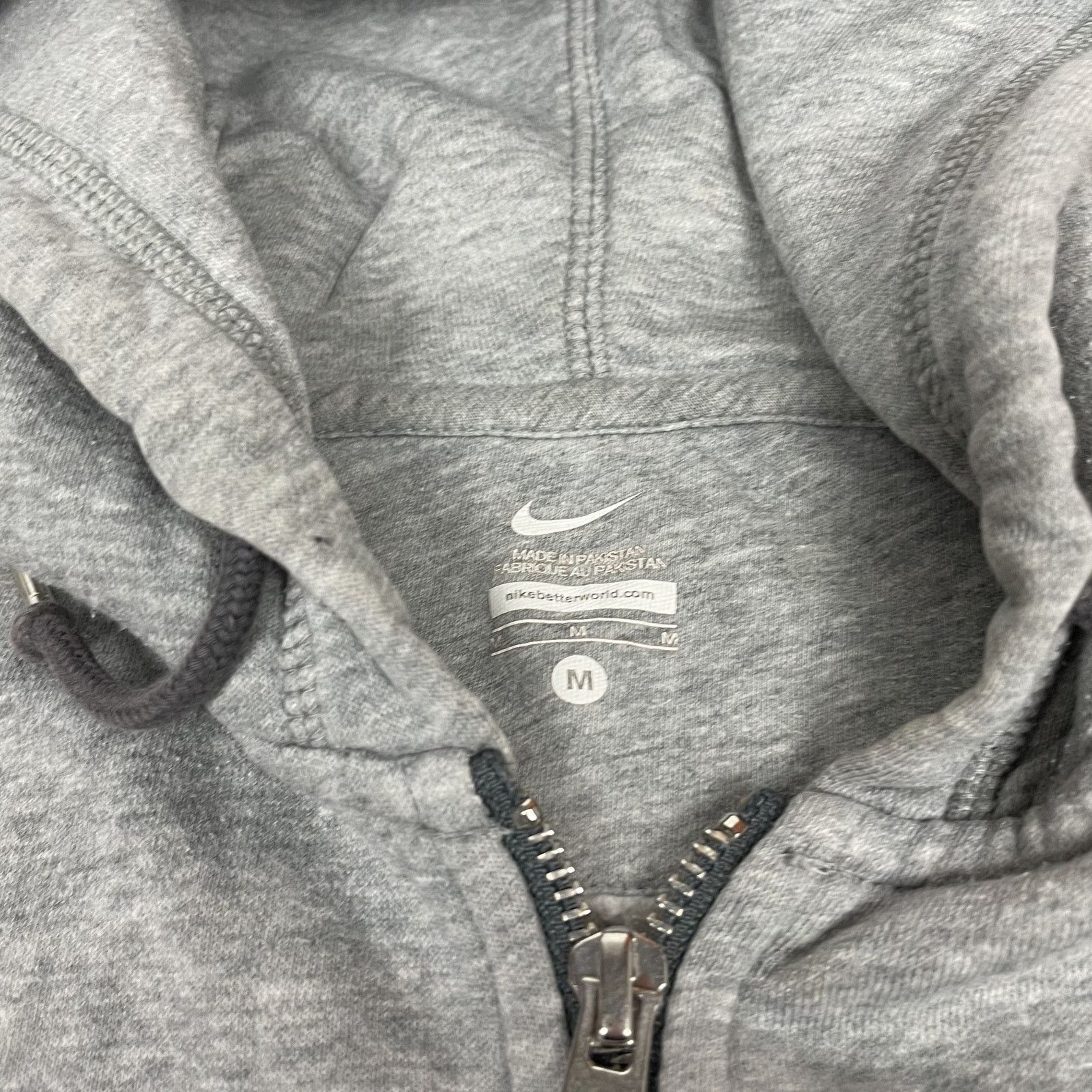 Nike × Vintage Nike Men's Heather Gray Fleece Lined Full Zip Hoodie Medium Size US M / EU 48-50 / 2 - 8 Thumbnail