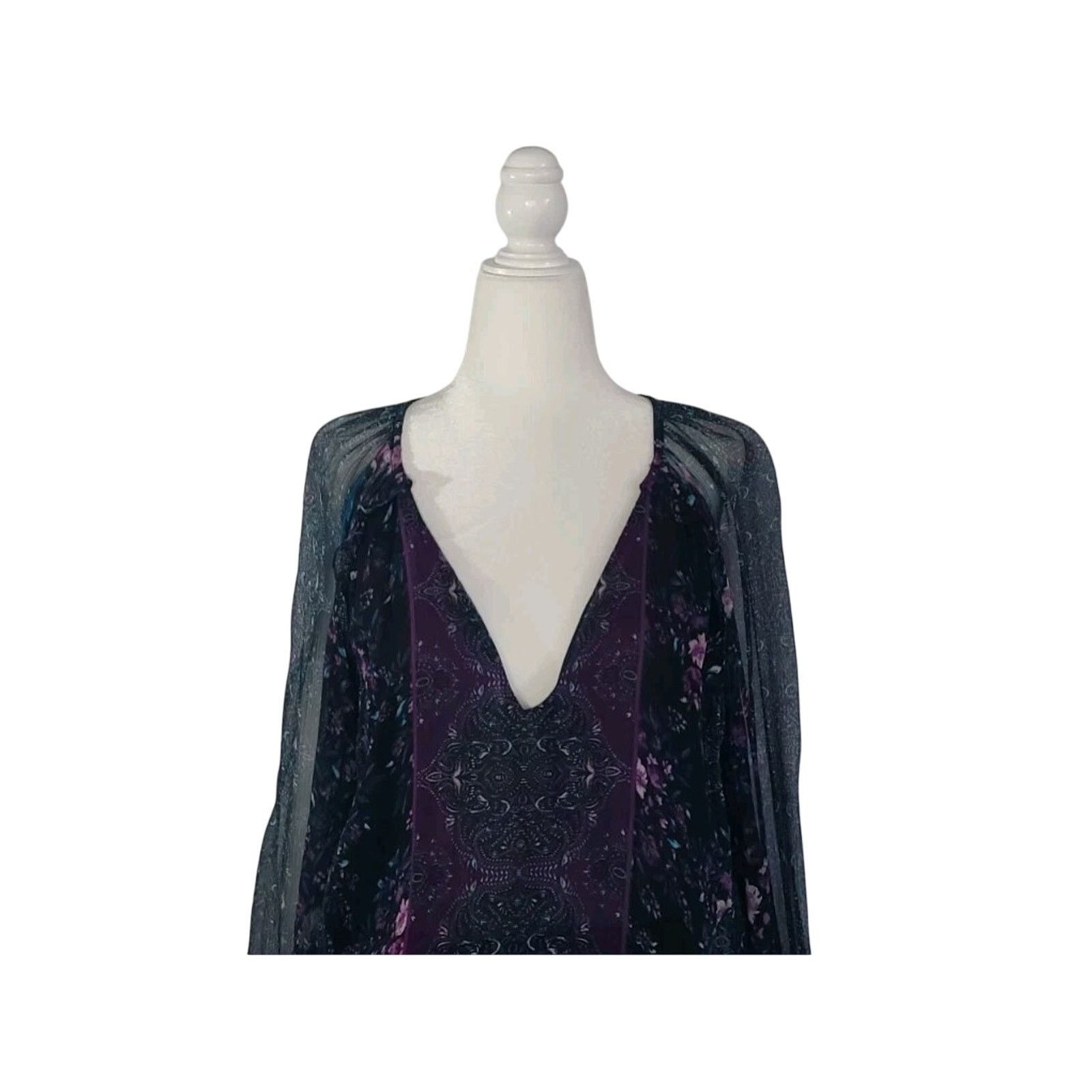 Ramy Brook Ramy Brook Womens Silk Puff Sleeve Logan Mini Dress Medium Size M / US 6-8 / IT 42-44 - 3 Thumbnail