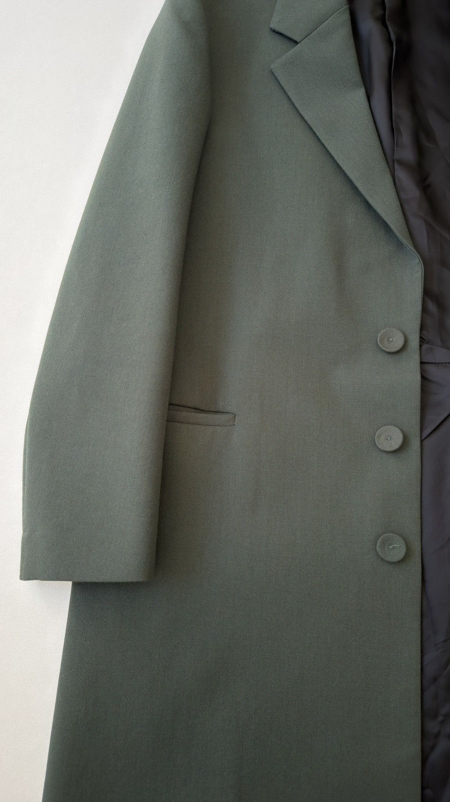 Lardini ‘Monotone’ Dark Green Wool Overcoat Size US M / EU 48-50 / 2 - 14 Thumbnail
