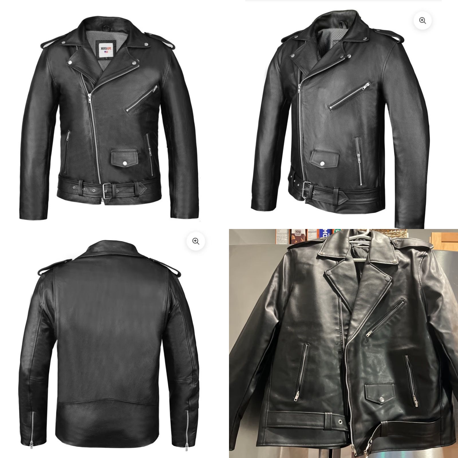 Vintage VINTAGE Motorcycle Jacket Mens 2XL Black Faux Leather Moto Biker Zip Pockets FADCLOSET Size US XXL / EU 58 / 5 - 11 Thumbnail
