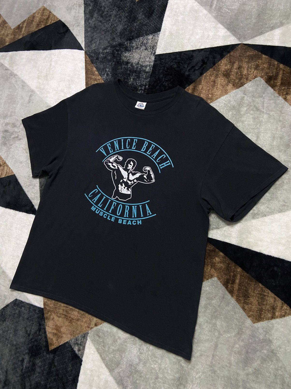 Rap Tees Vintage 00s Arnold Scwarzenegger Muscle Olympia Build Up Tee Size US L / EU 52-54 / 3 - 4 Thumbnail