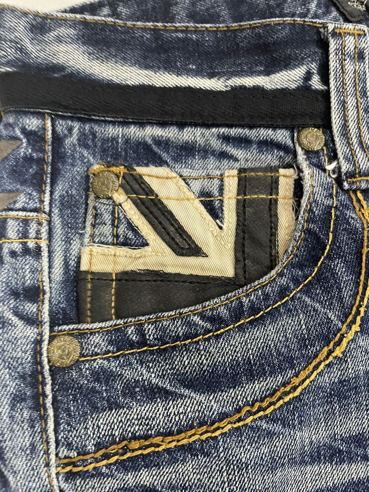 Hysteric Glamour × Japanese Brand × PPFM RedPepper Japan Flare Jeans Embroidery Logo Size US 31 - 9 Thumbnail