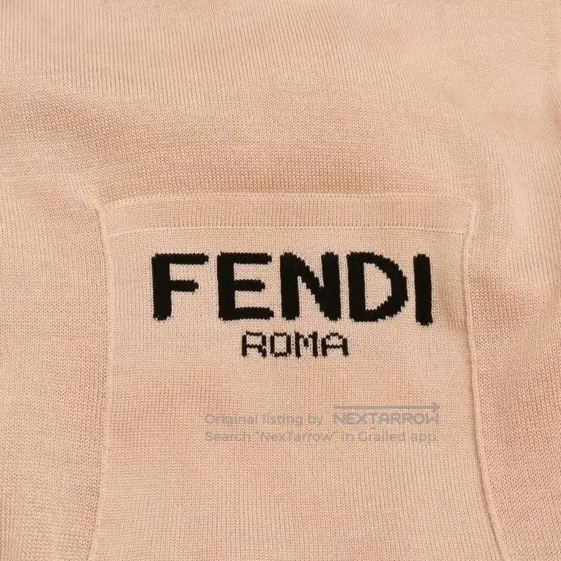 Fendi Fendi Knit Sweater in Nude Pink with Logo . Size M / US 6-8 / IT 42-44 - 3 Thumbnail