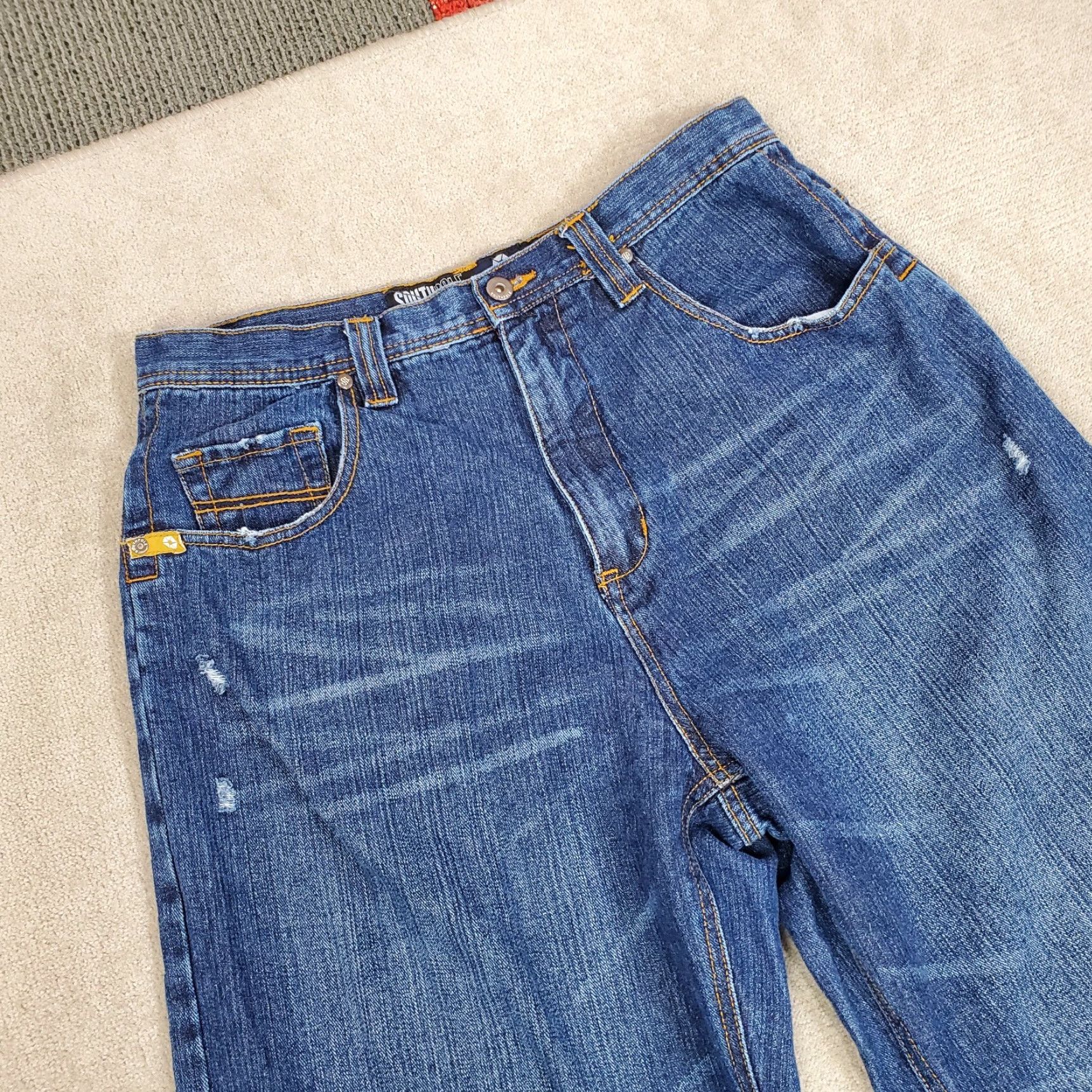 Southpole VINTAGE Southpole Jeans Mens Regular 32x33 Denim Blue Wide-Leg 90s Hip Hop Baggy Y2K Size US 32 / EU 48 - 2 Thumbnail