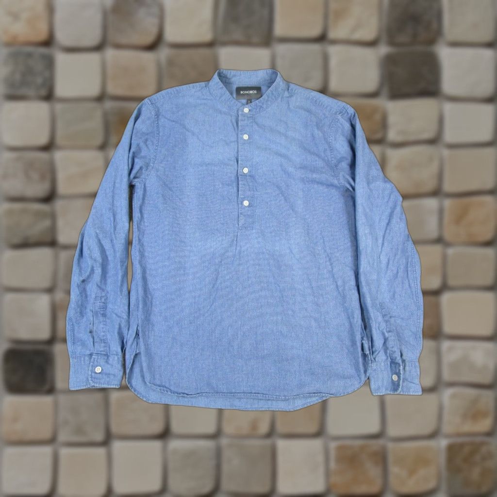 Bonobos Bonobos Shirt Mens Small Blue Cotton Henley Button-Up Long Sleeve Regular fit Men’s S Blue Henley Cotton Bonobos Henley Shirt Mens S Blue Size US S / EU 44-46 / 1 - 1 Thumbnail