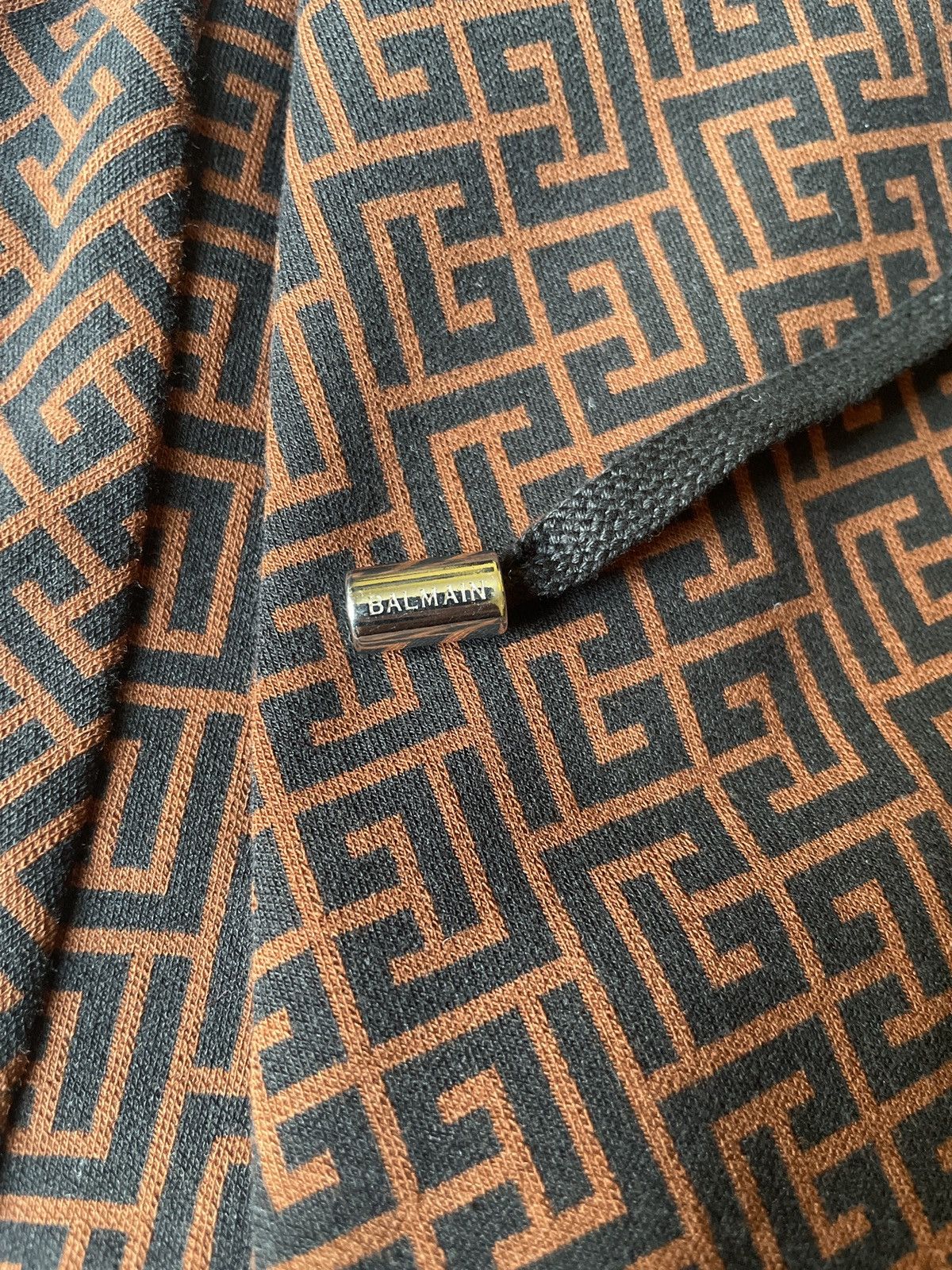 Balmain BALMAIN Brown Monogram Hoodie Size US M / EU 48-50 / 2 - 7 Thumbnail
